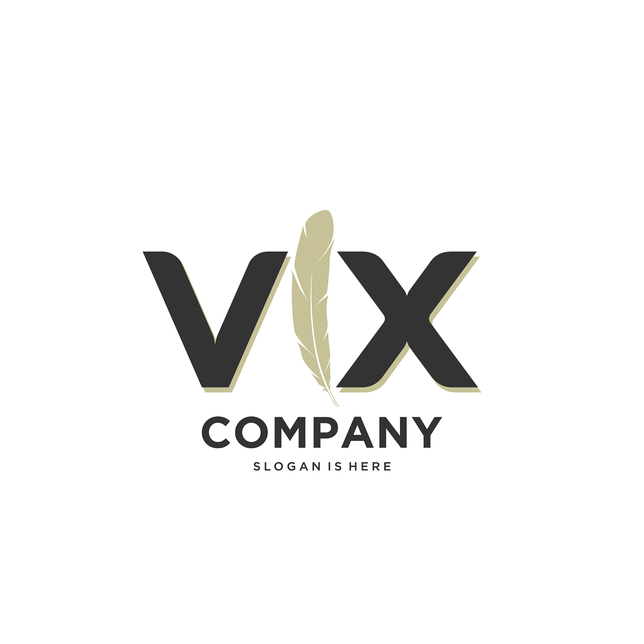 initial vx letter unique attractive creative