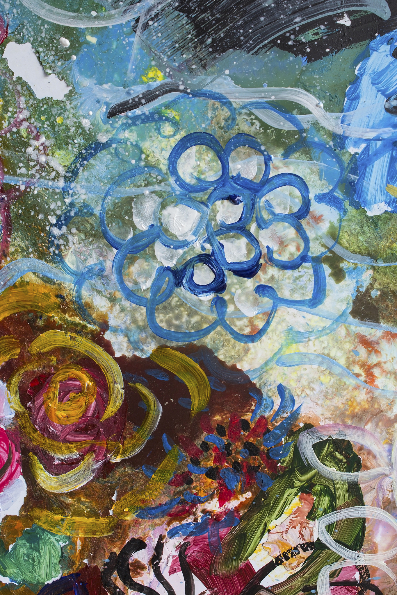detail of the painting as a background