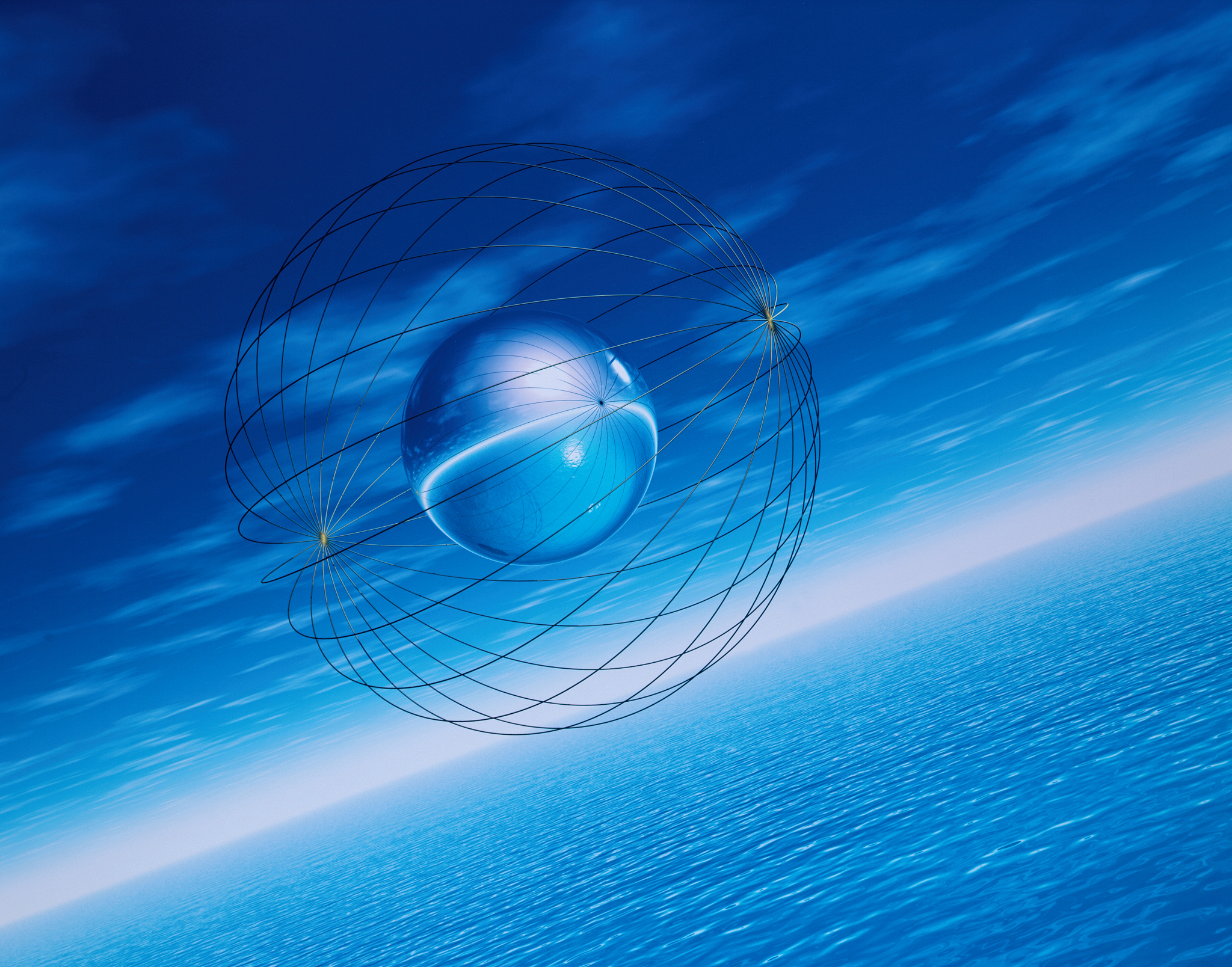 globe over sea