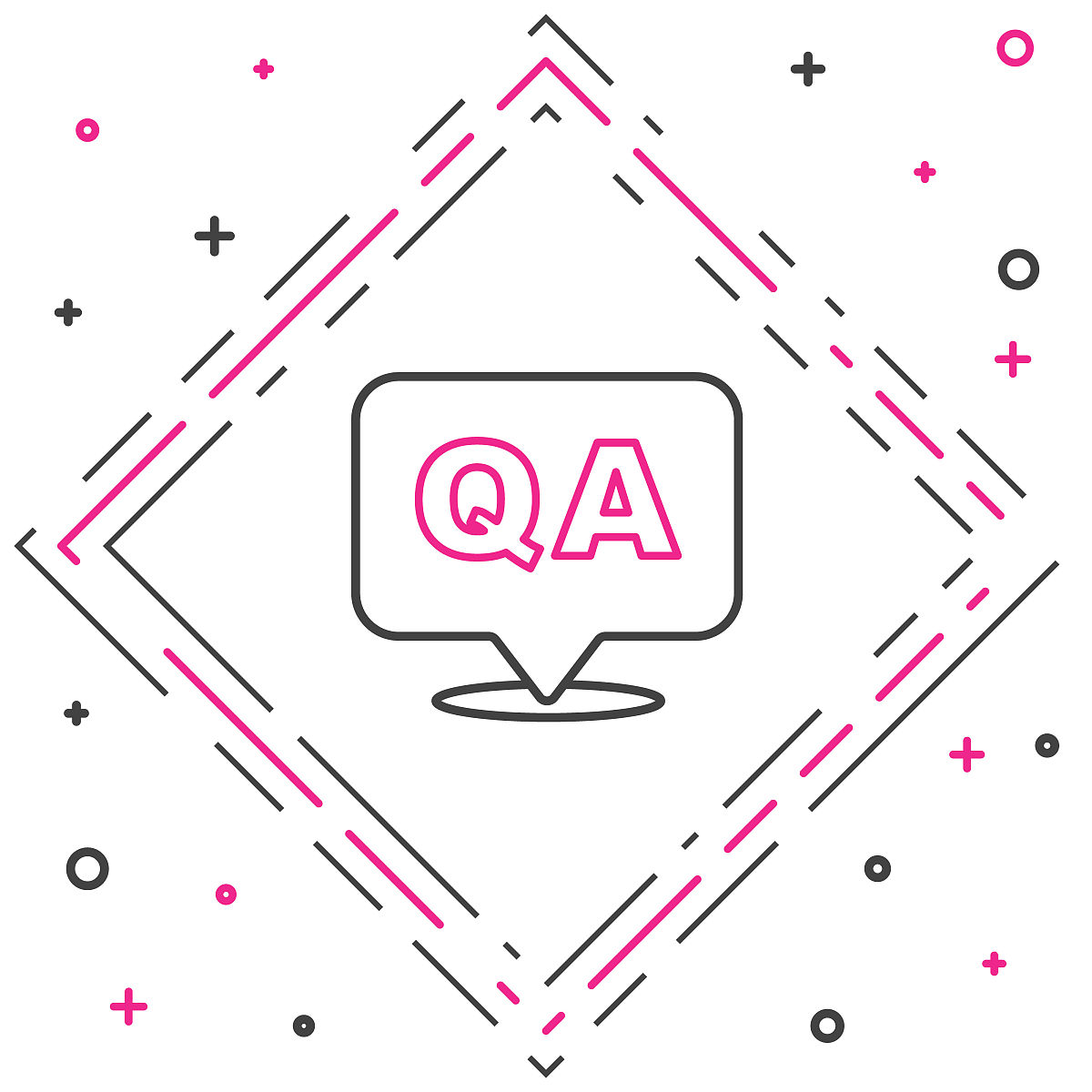 line speech气泡与问题和答案图标孤立在白色背景上.q和a符号.常见问