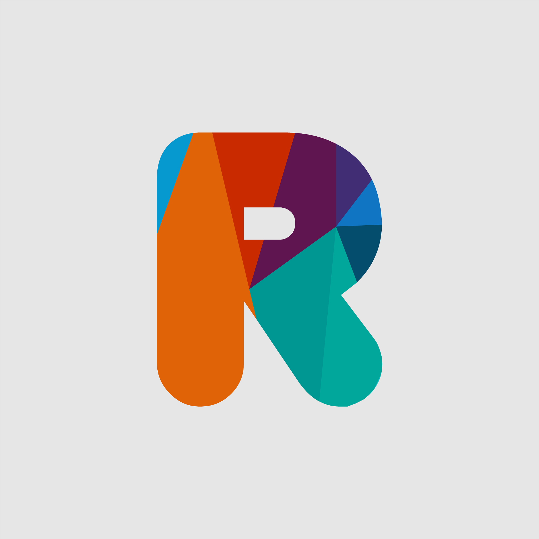 r diamond font template design
