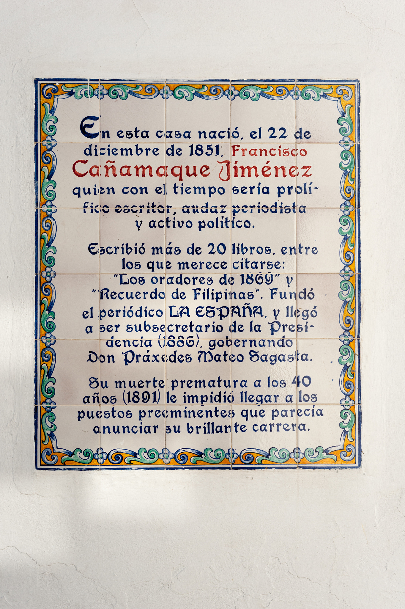 gaucin-historical plaque