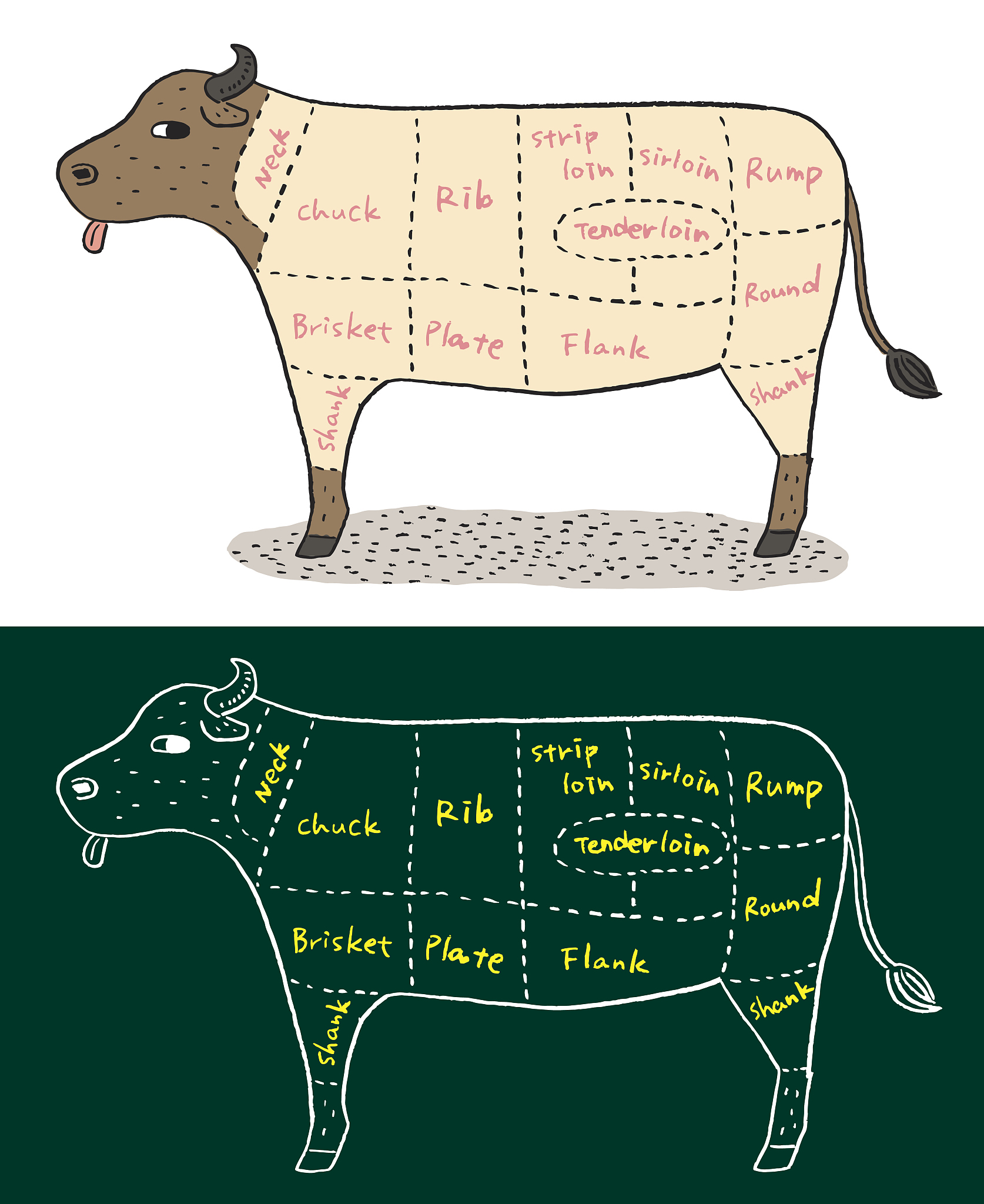 国内外对对畜肉的部位分档不完全相同请加以比较