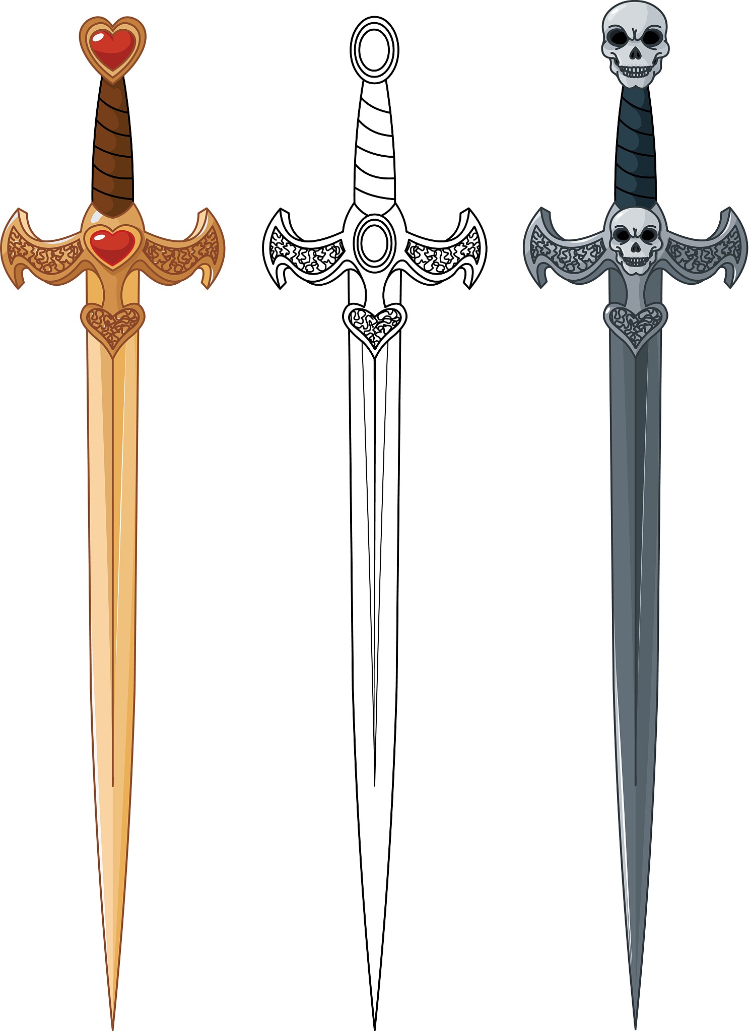 three swords