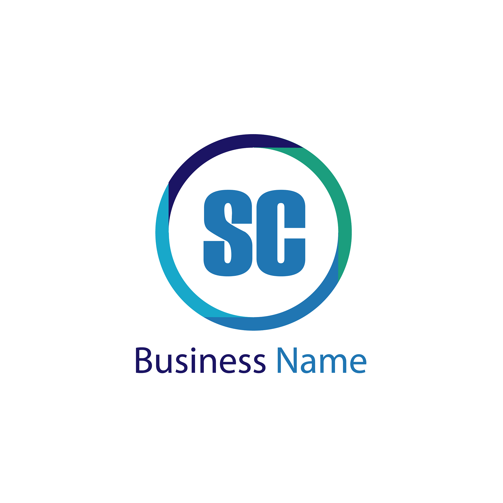 initial letter sc logo template design