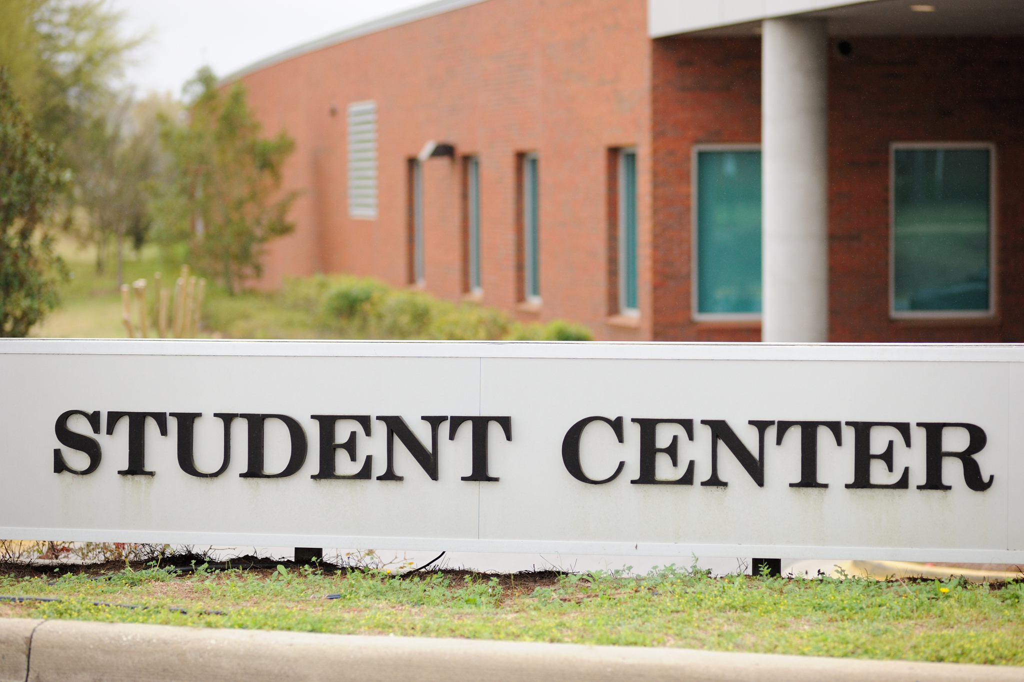 student center with sign