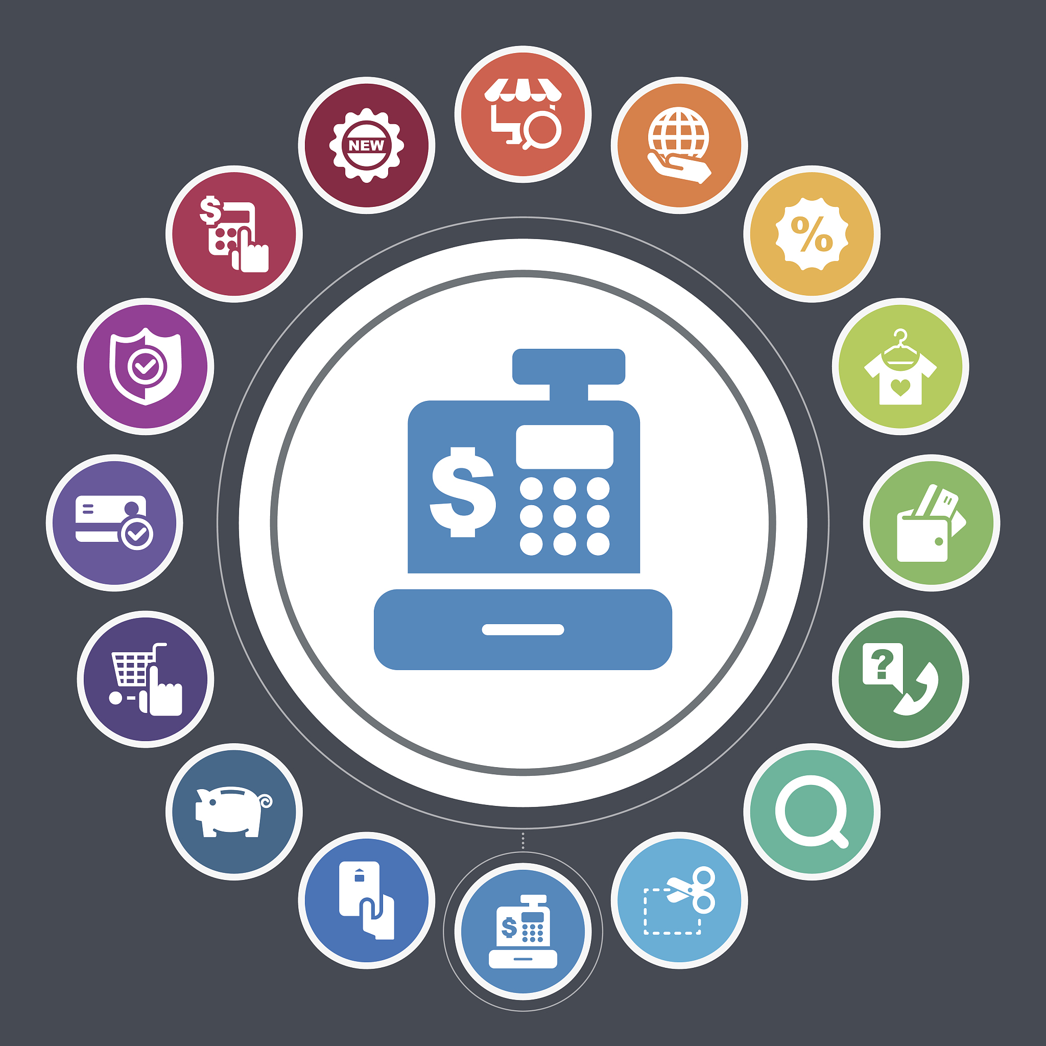 shopping and buying icons