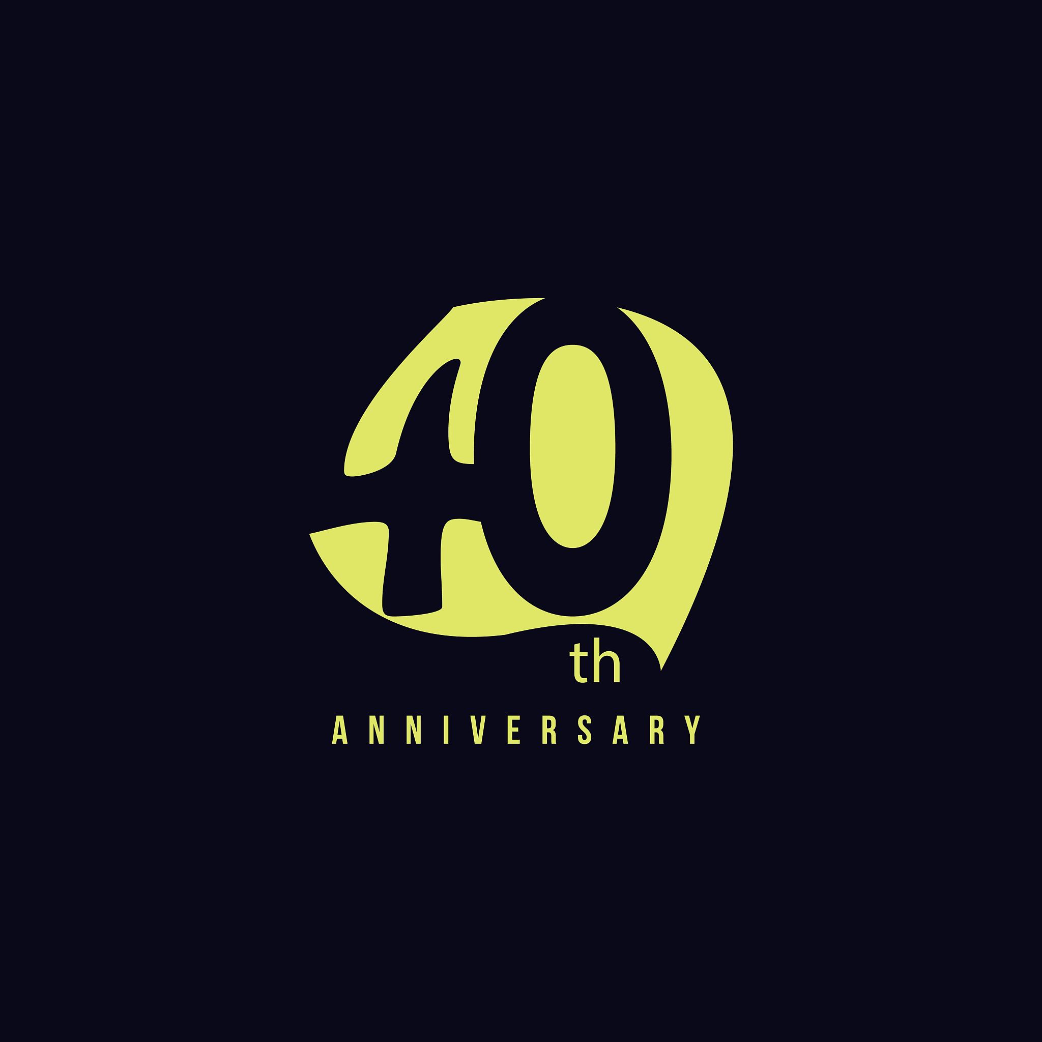 40 year anniversary vector template design illustration