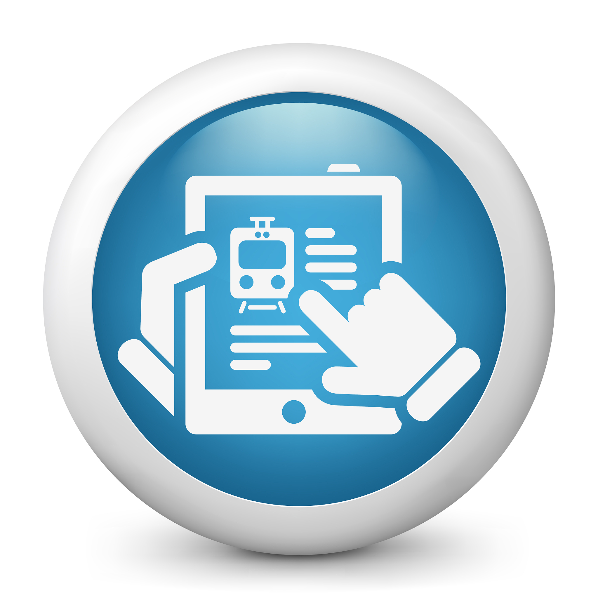 train website on tablet icon