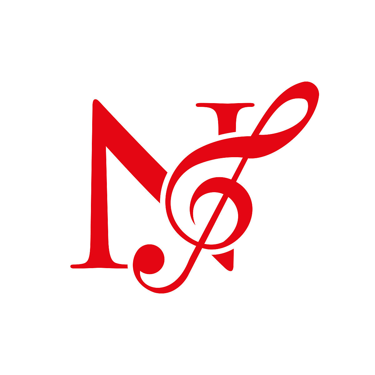 字母n概念上的音乐标志.n音乐音符符号,声音音乐旋律模板