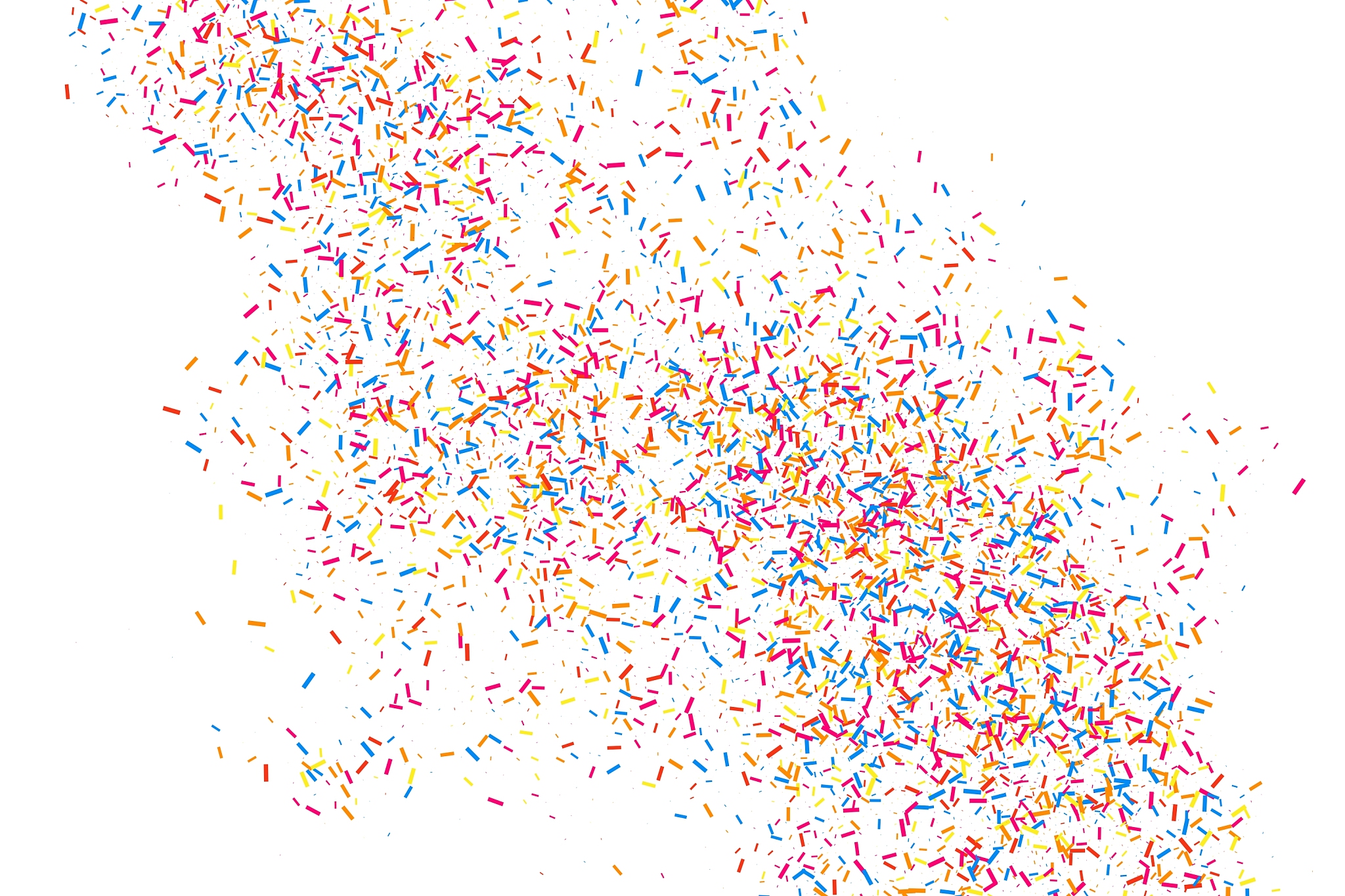 confetti on white