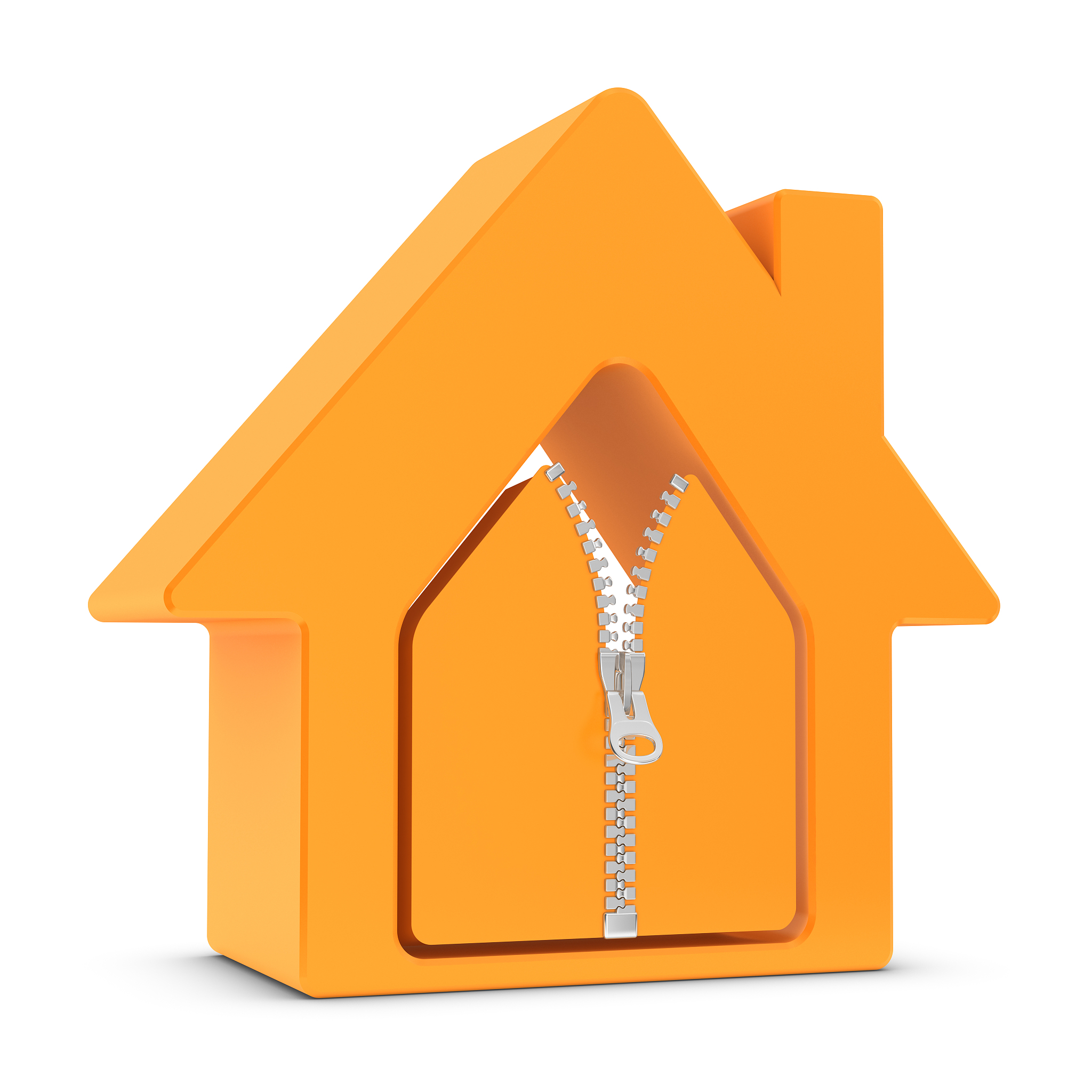 house closed with a zipper