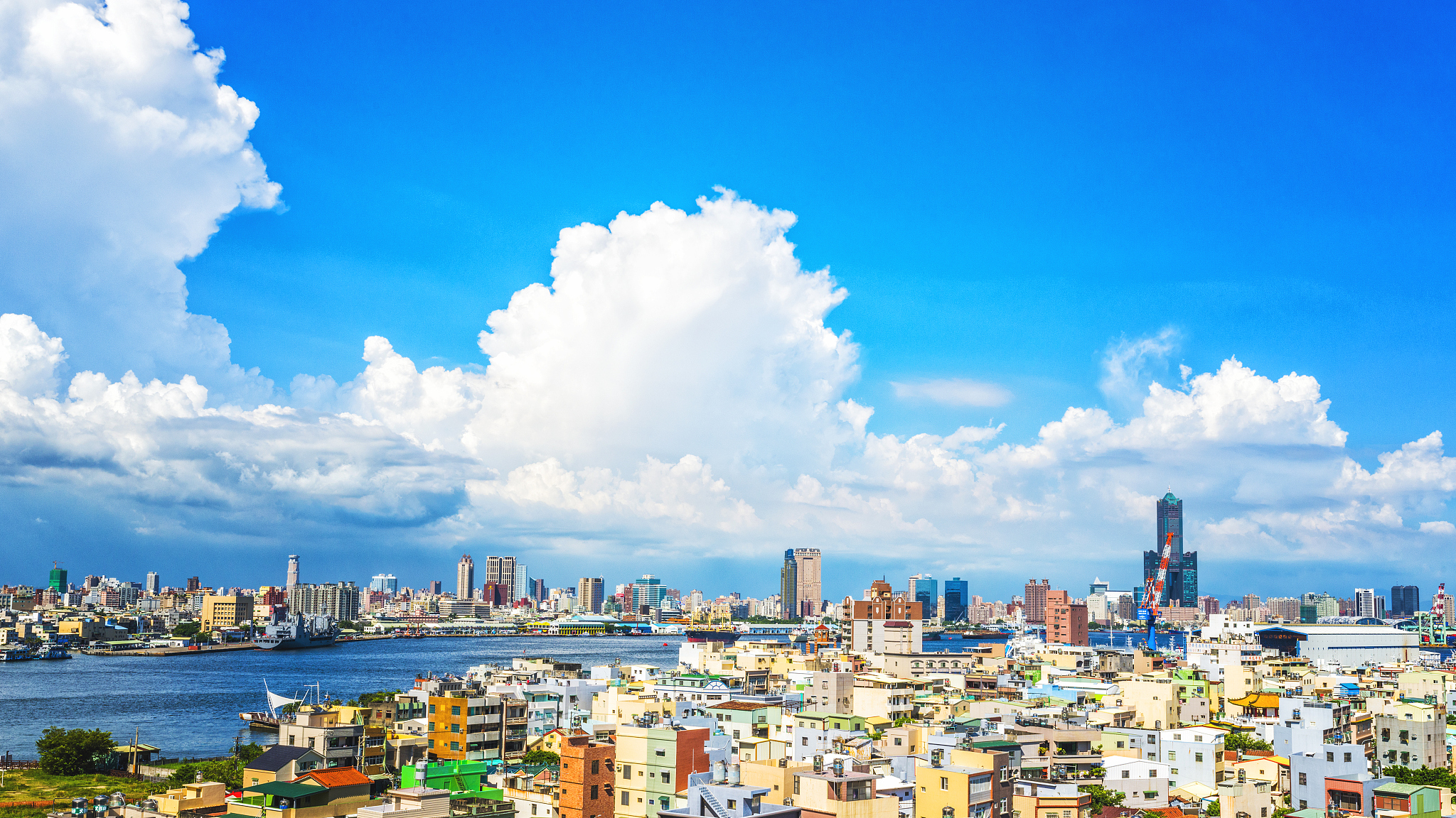 view of the city in kaohsiung ,taiwan