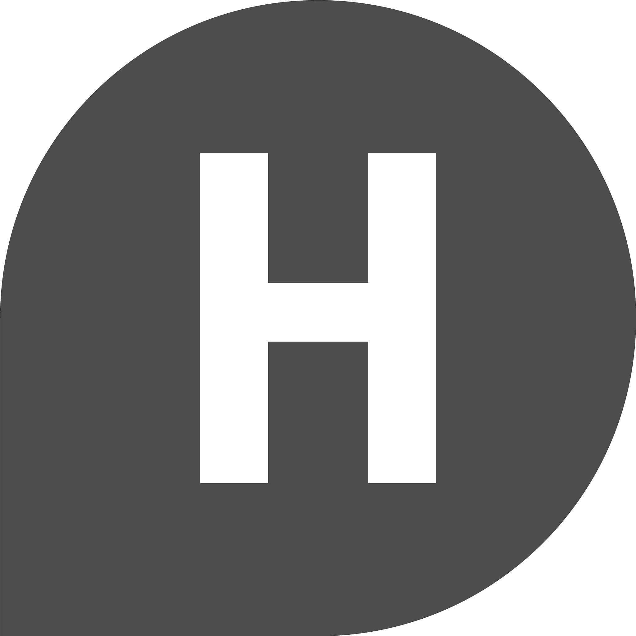 letter h logo icon flat design concept
