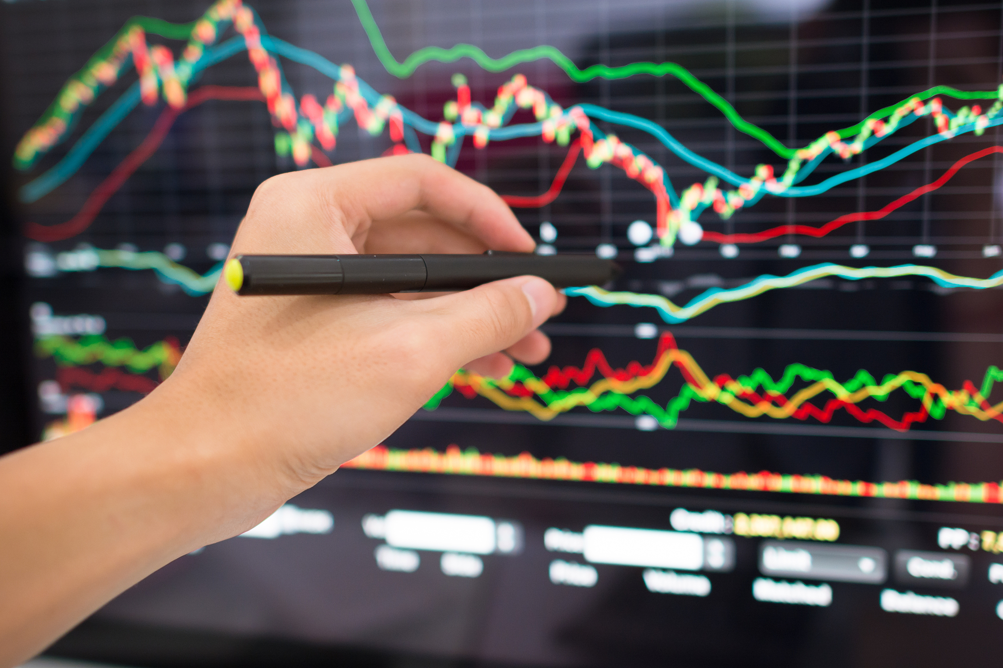 stock market graph.