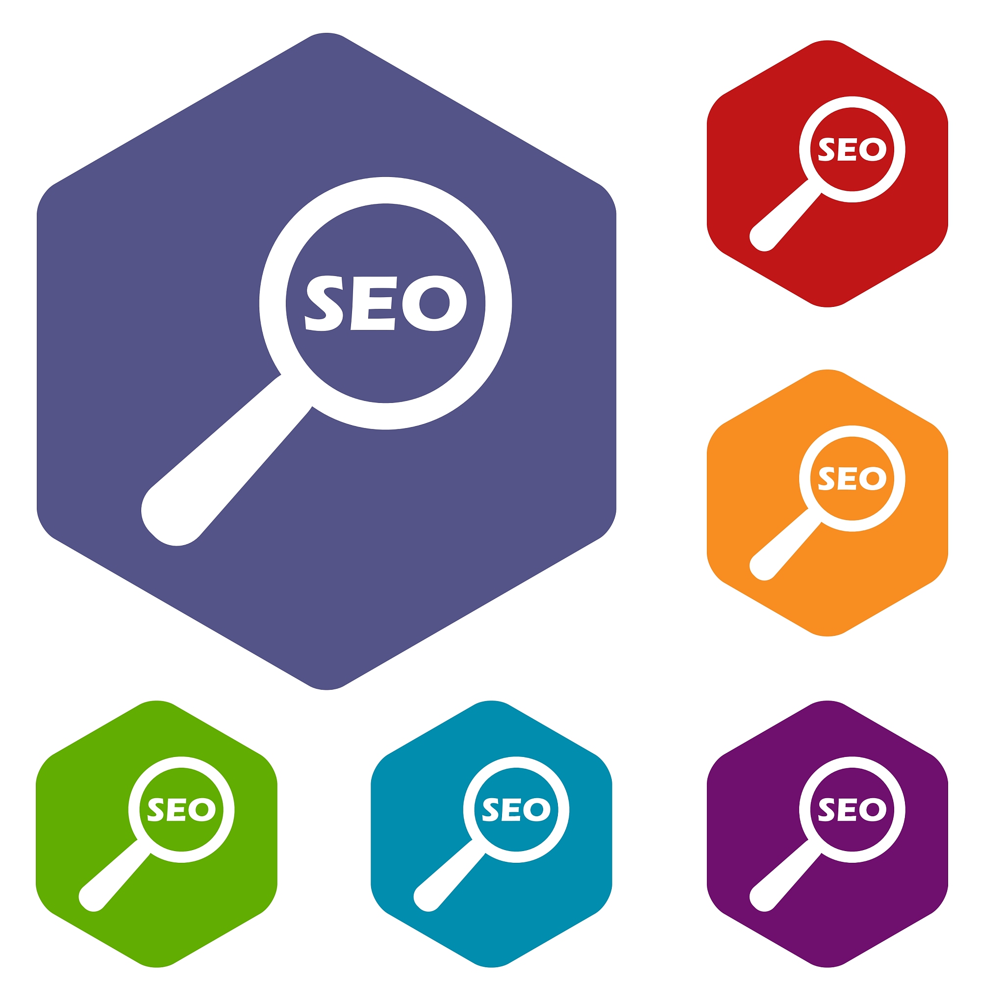 seo search rhombus icons