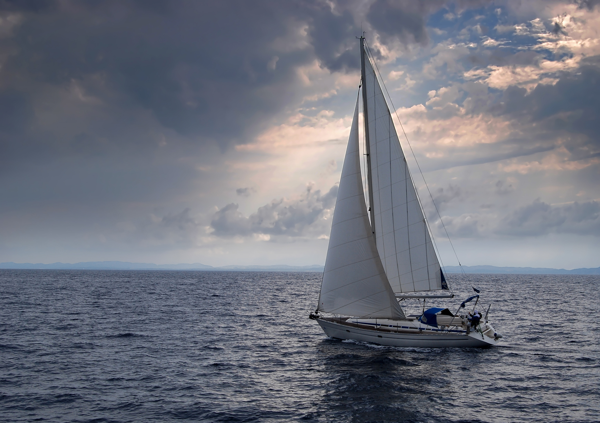 sailing into a storm