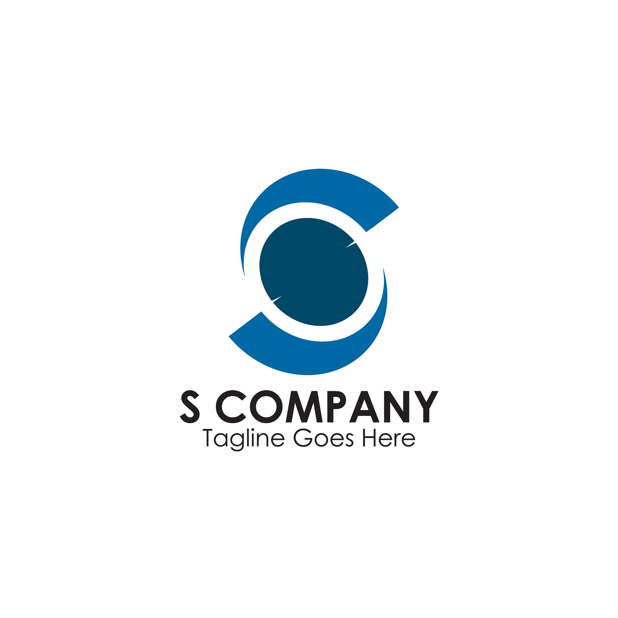 s letter initial icon logo design template