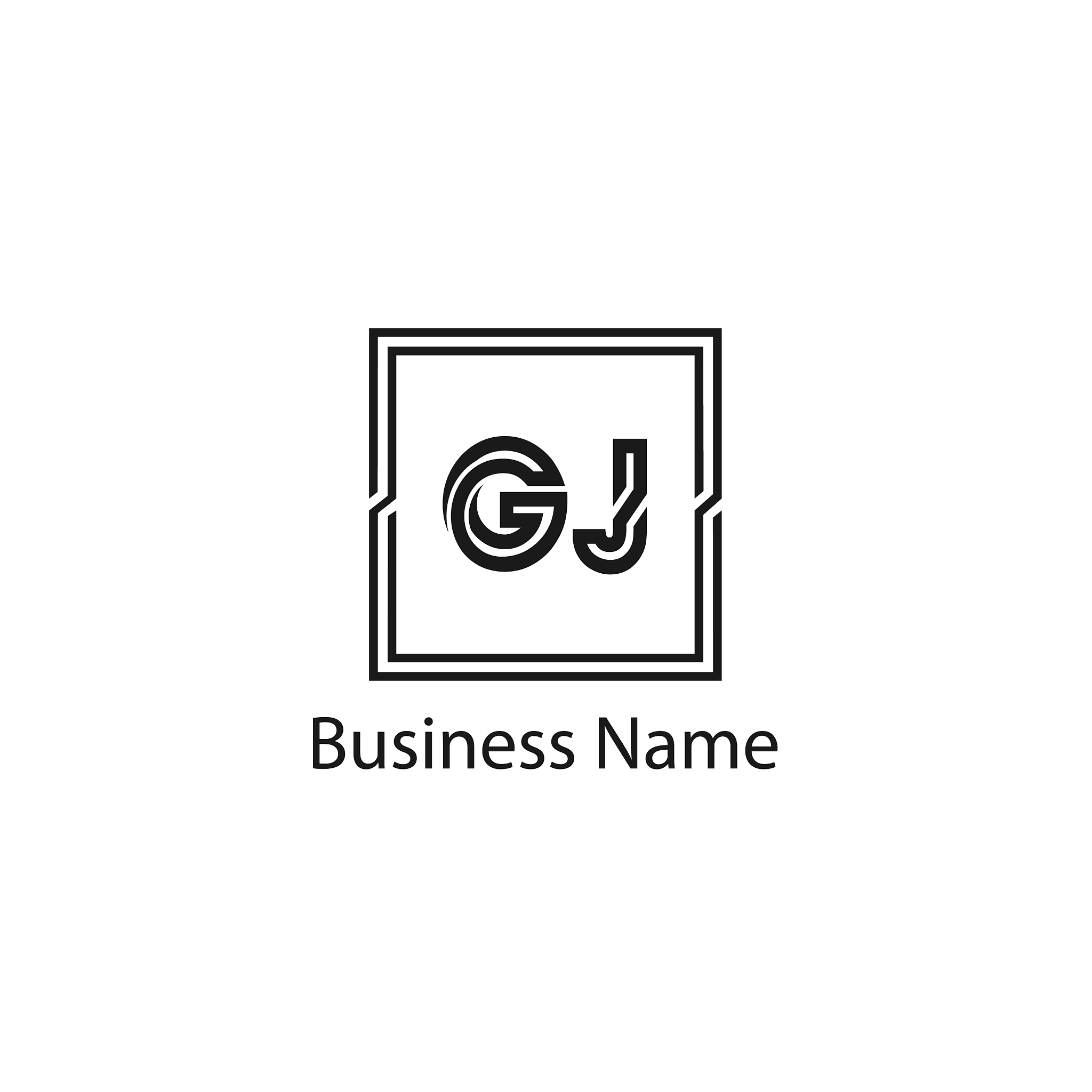 initial letter gj logo template design