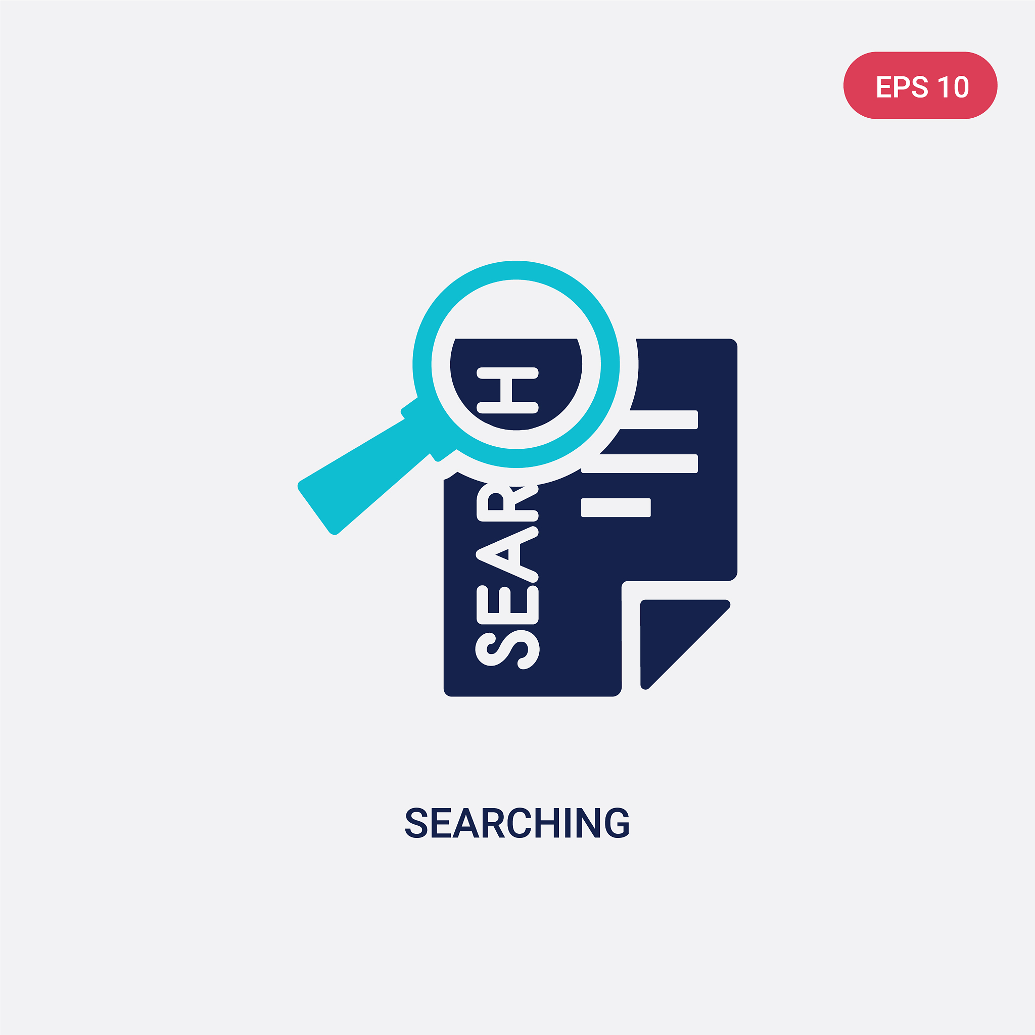 two color searching icon from human resources