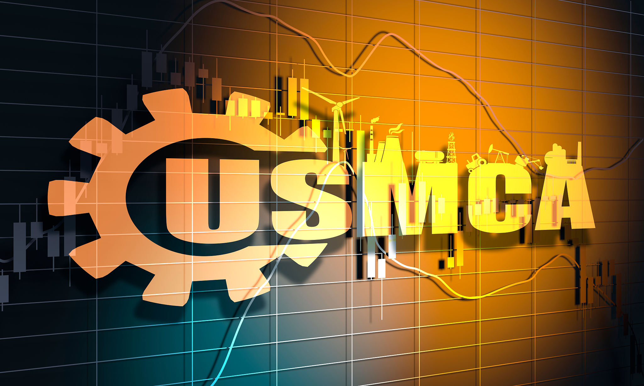 candlestick stock exchange background