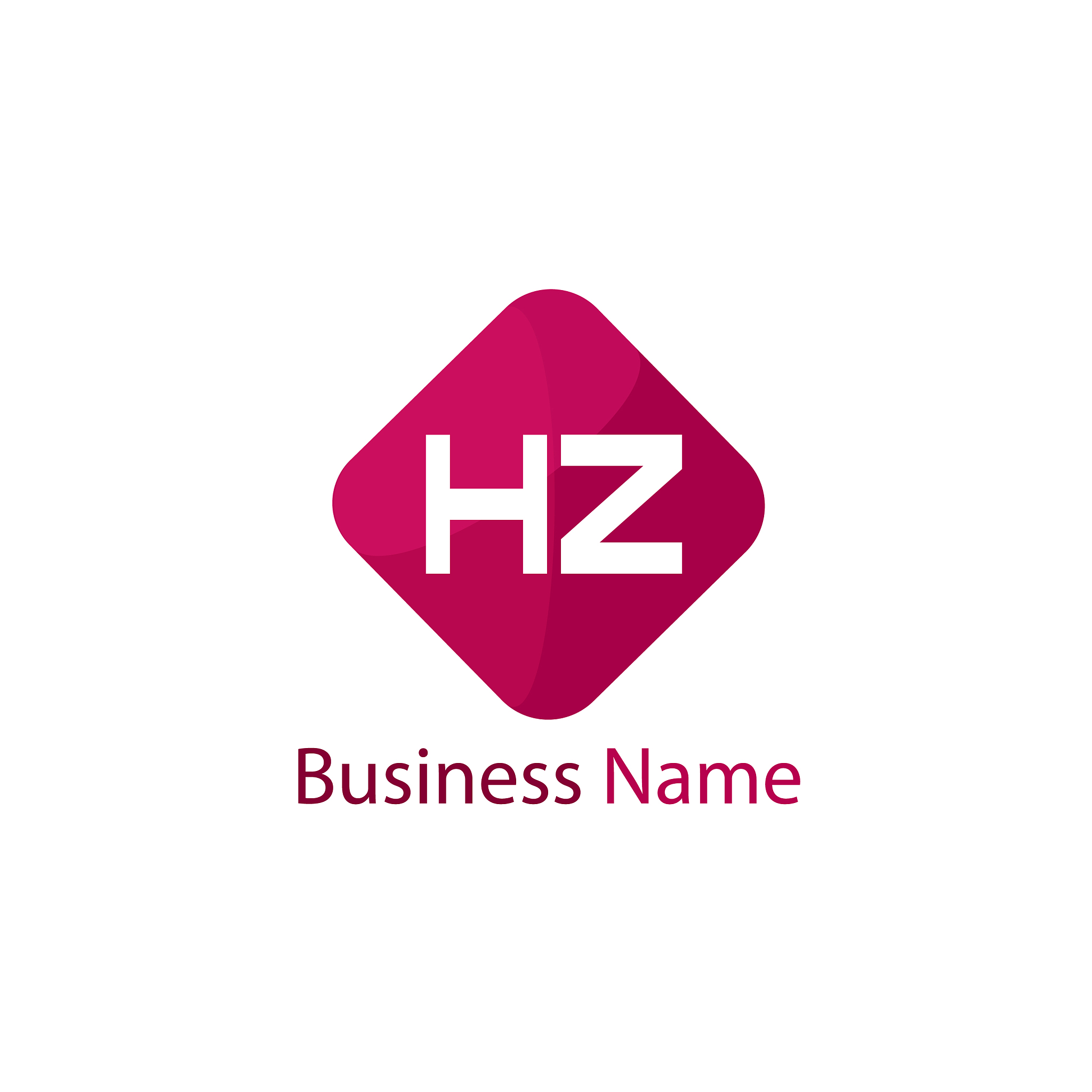 initial hz letter logo design