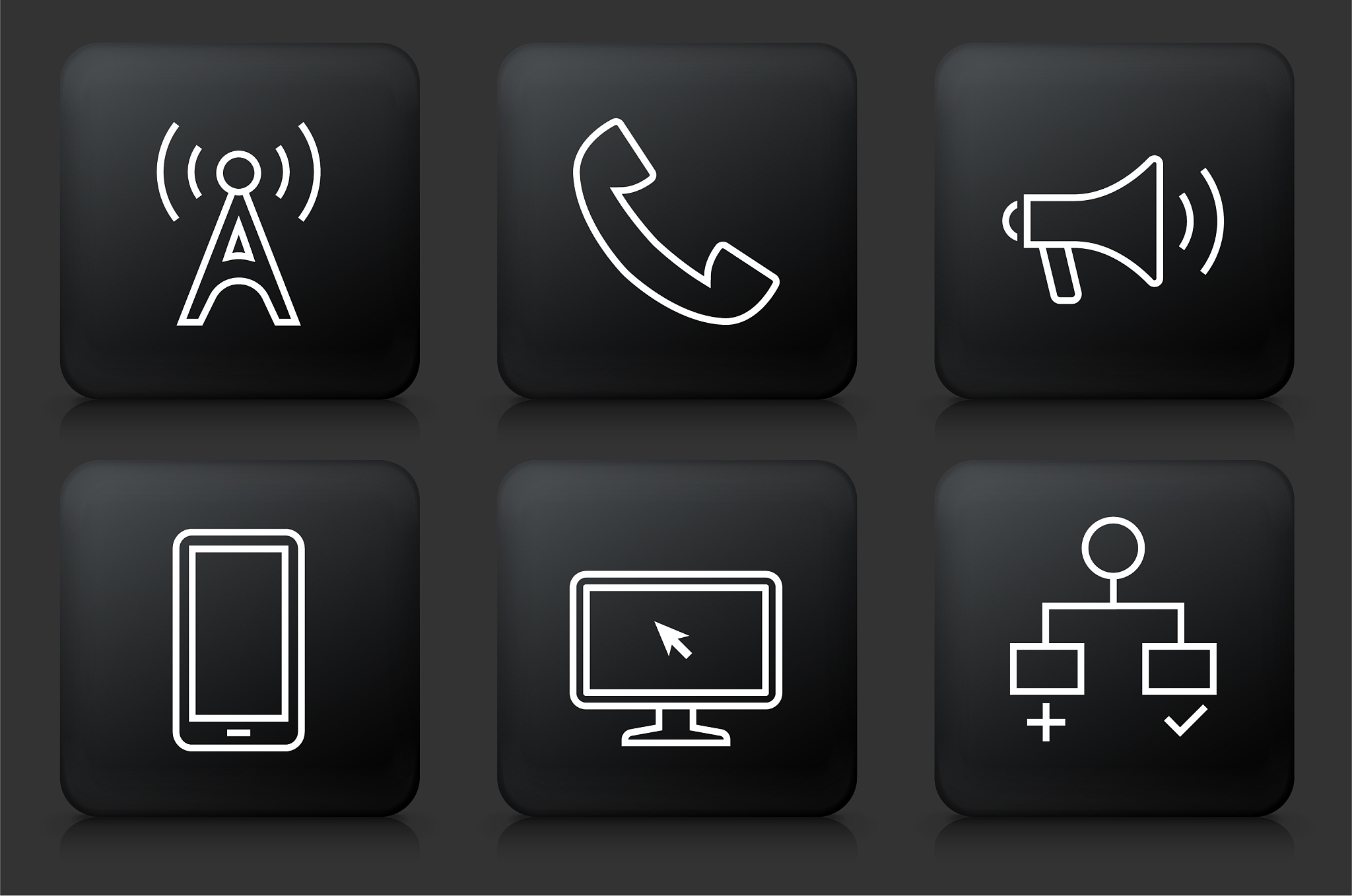 modern technology icon set