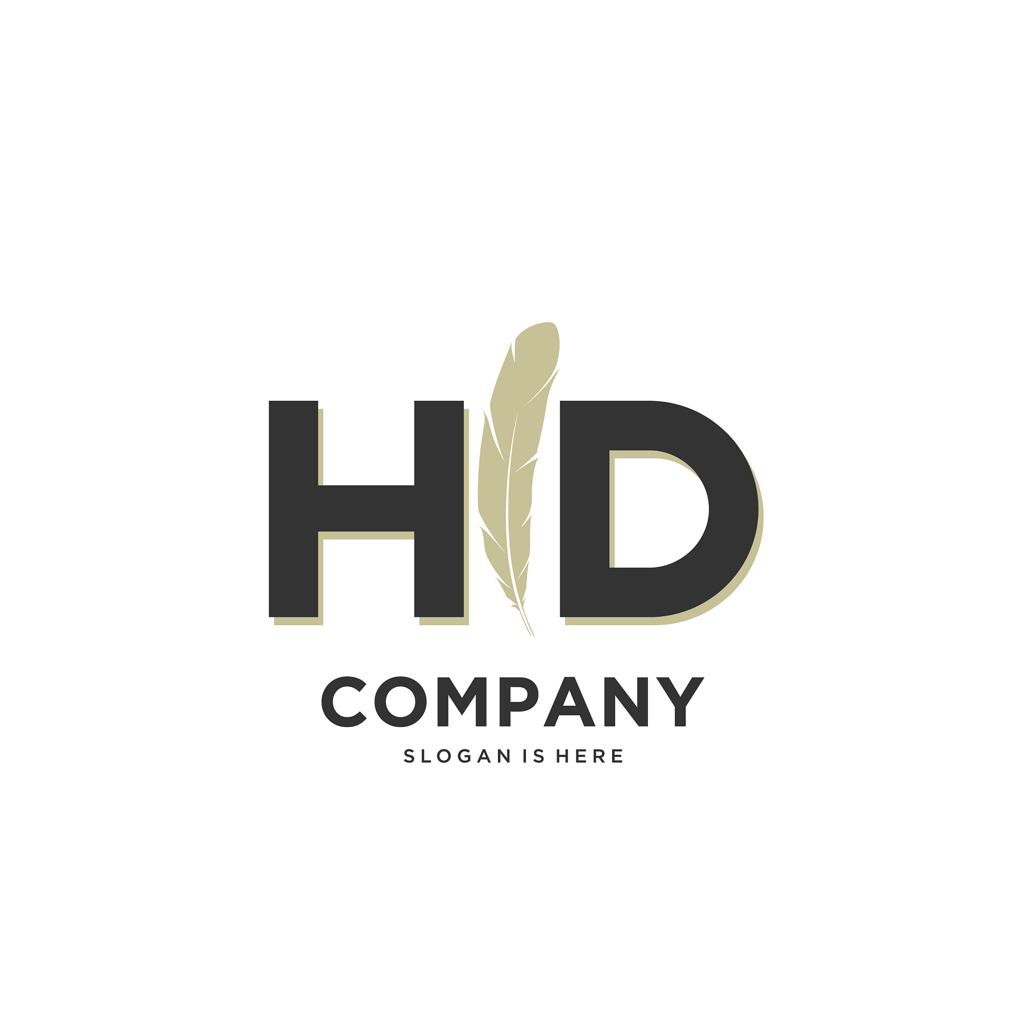 initial hd letter unique attractive creative