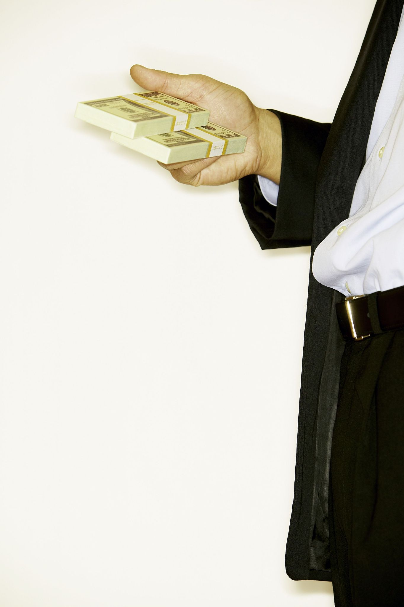 man holding money