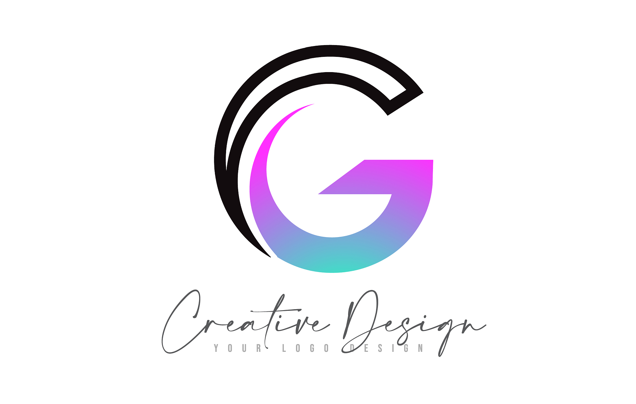 letter g logo design icon with modern creative