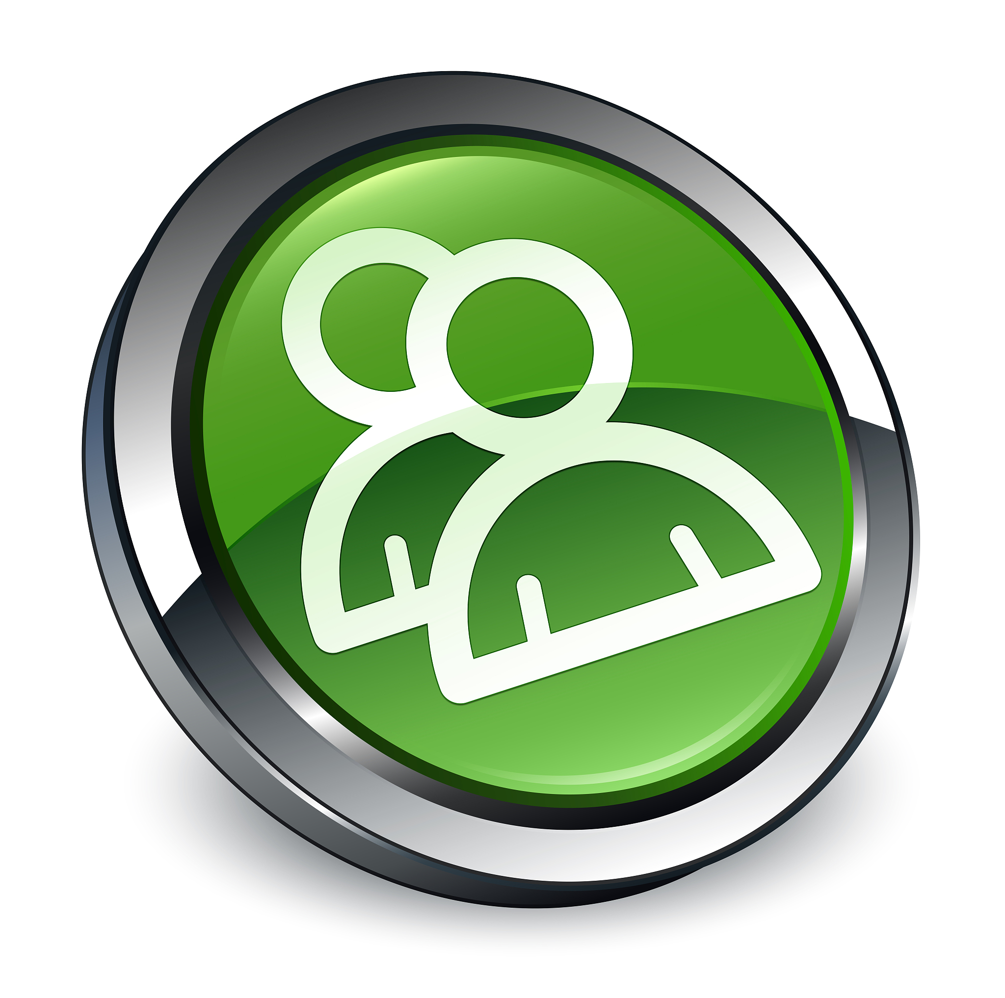 group icon 3d soft green round button