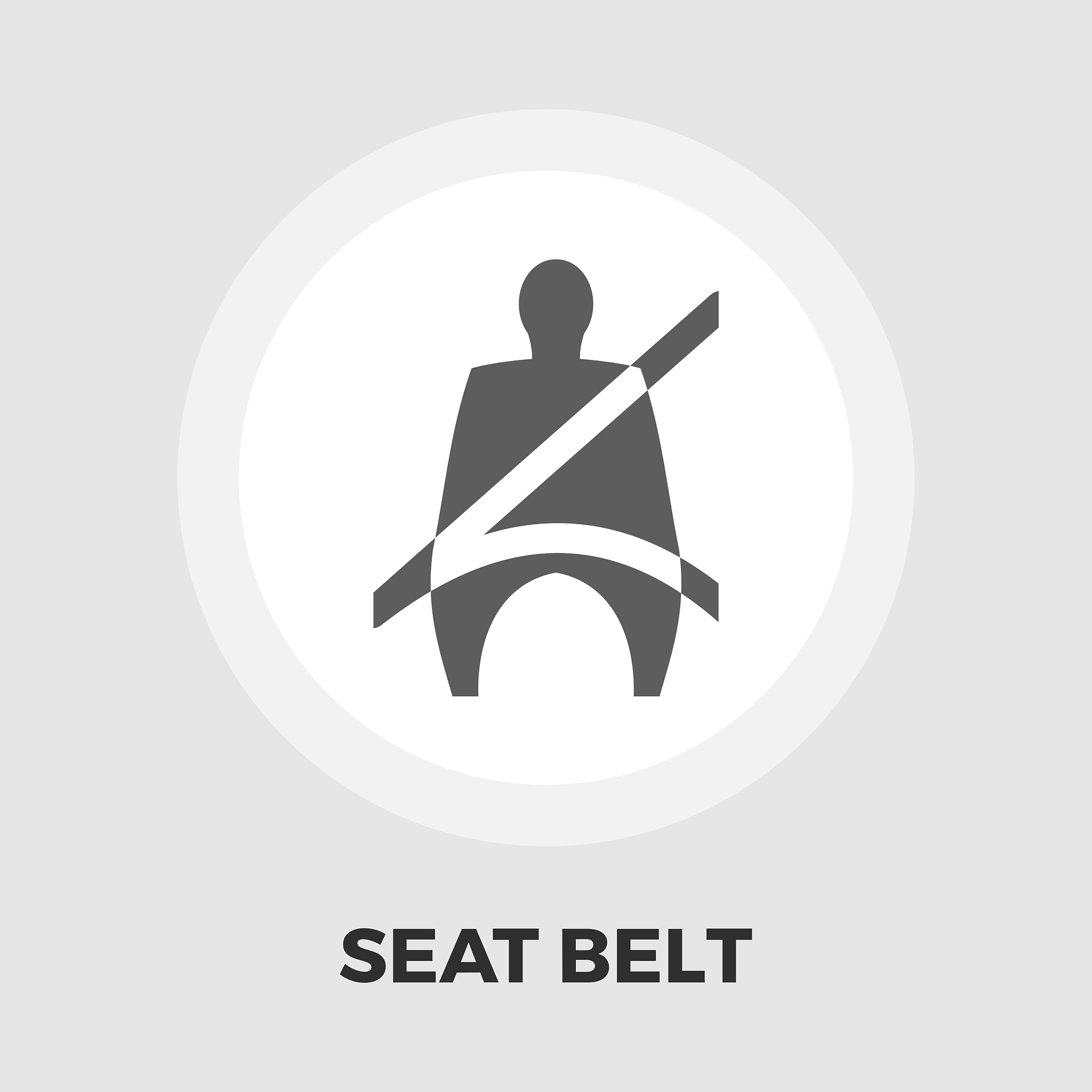seat belt icon flat