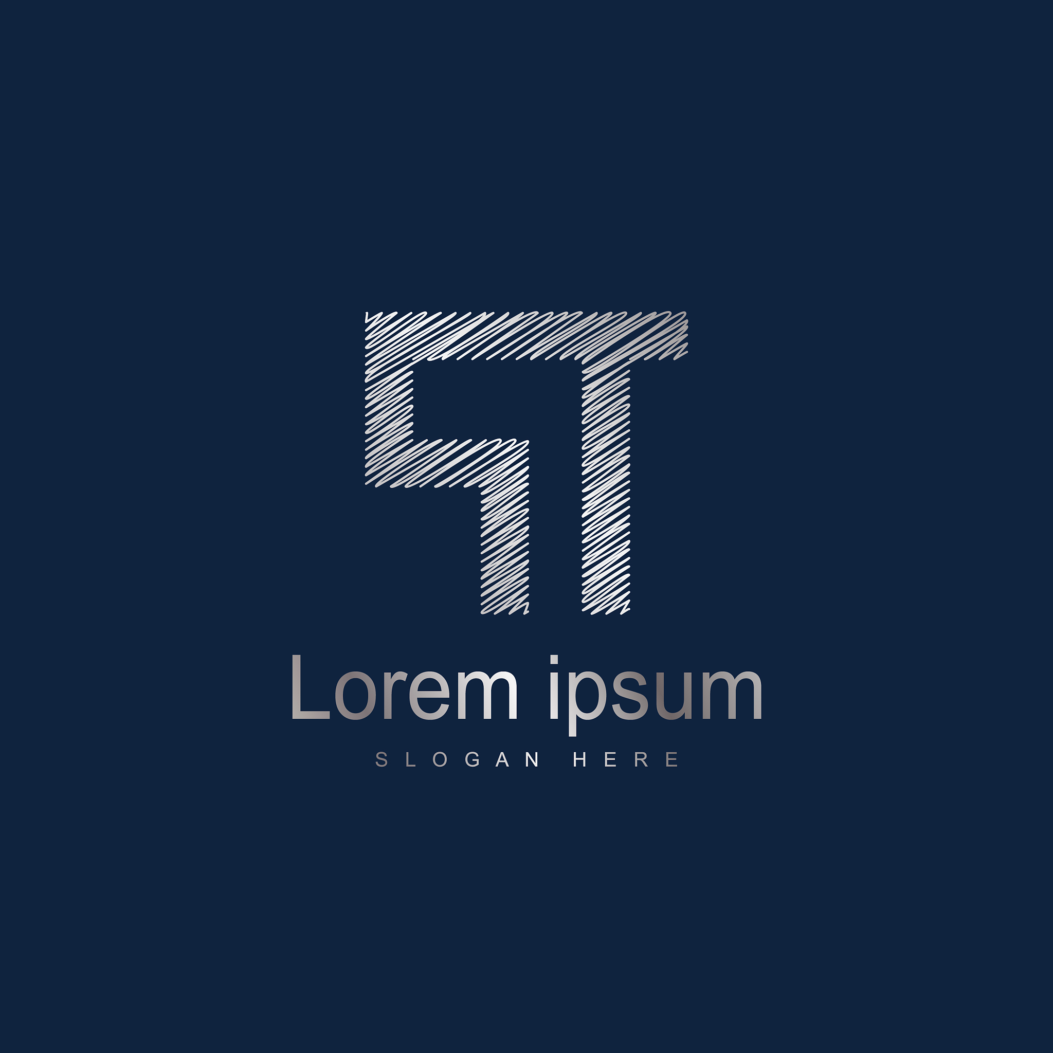 initial letter pt logo template design