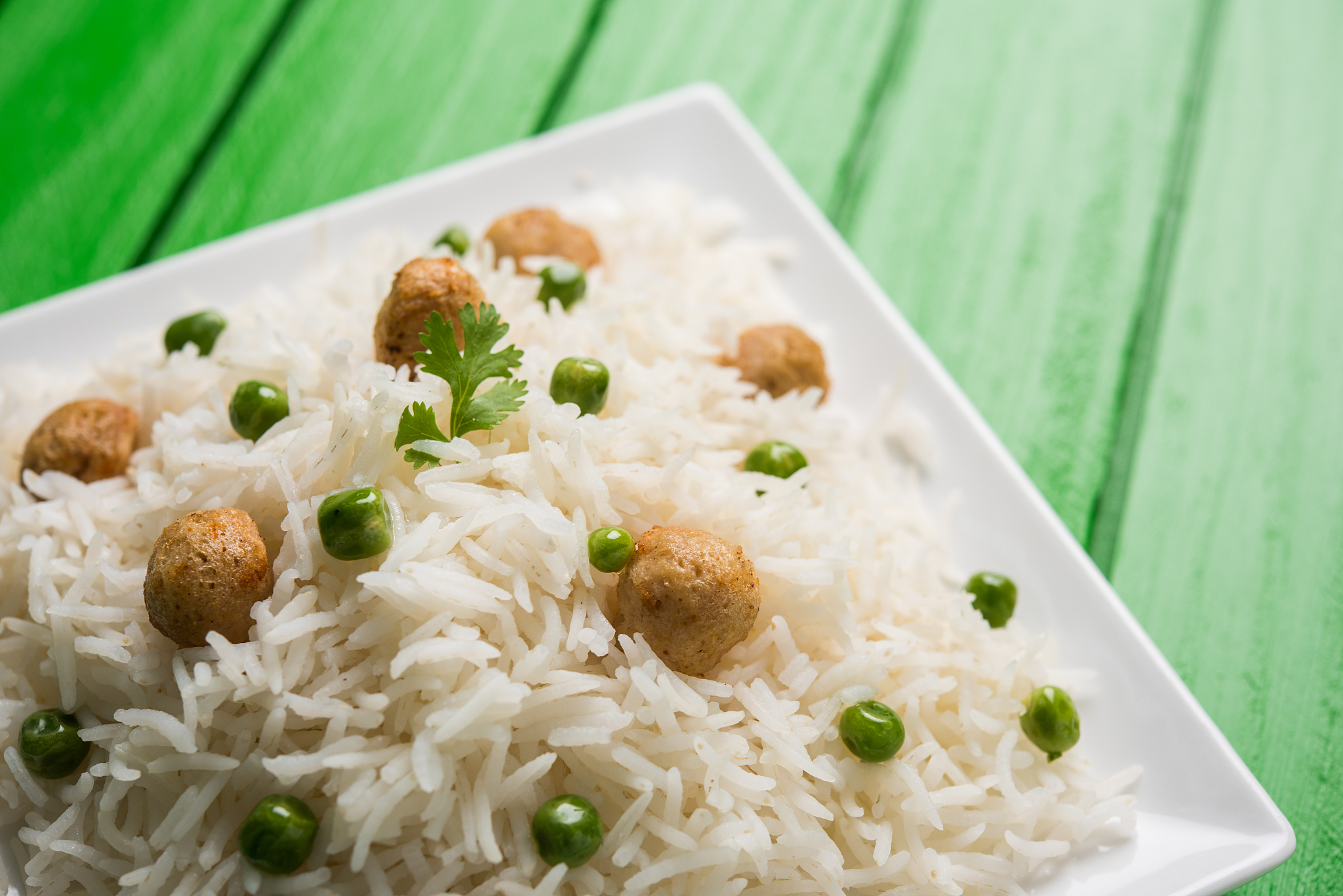authentic paneer or soya bean or green peas pulav or vegetables 