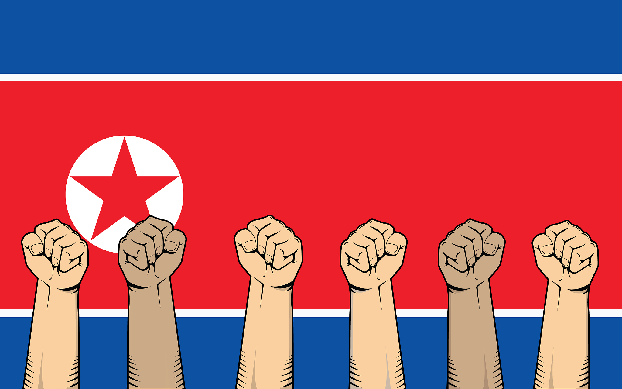 north korea protest fight against a war