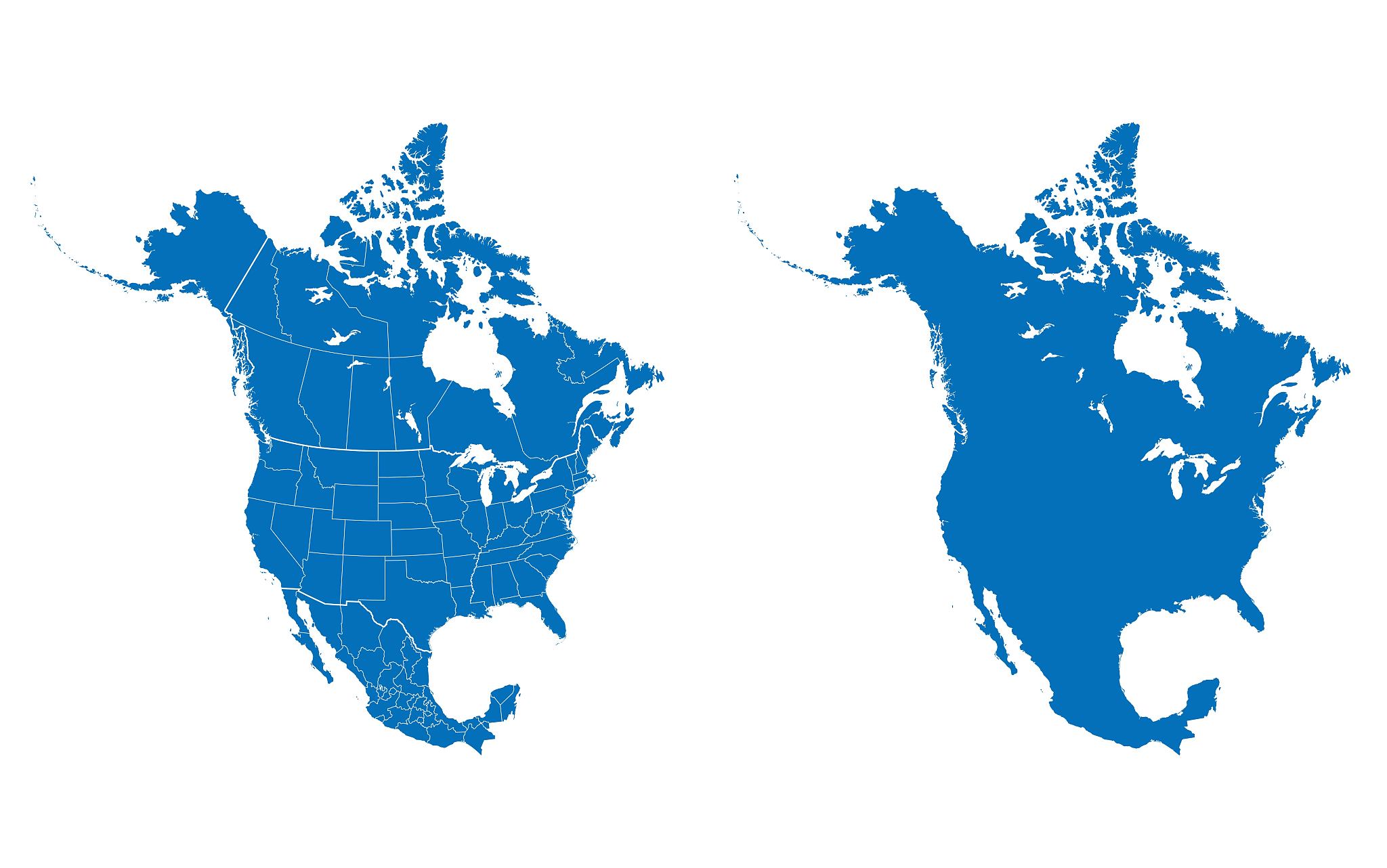 north america map