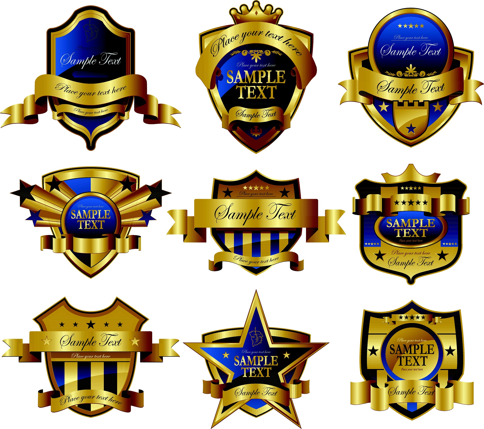 decorative ornate gold frame label