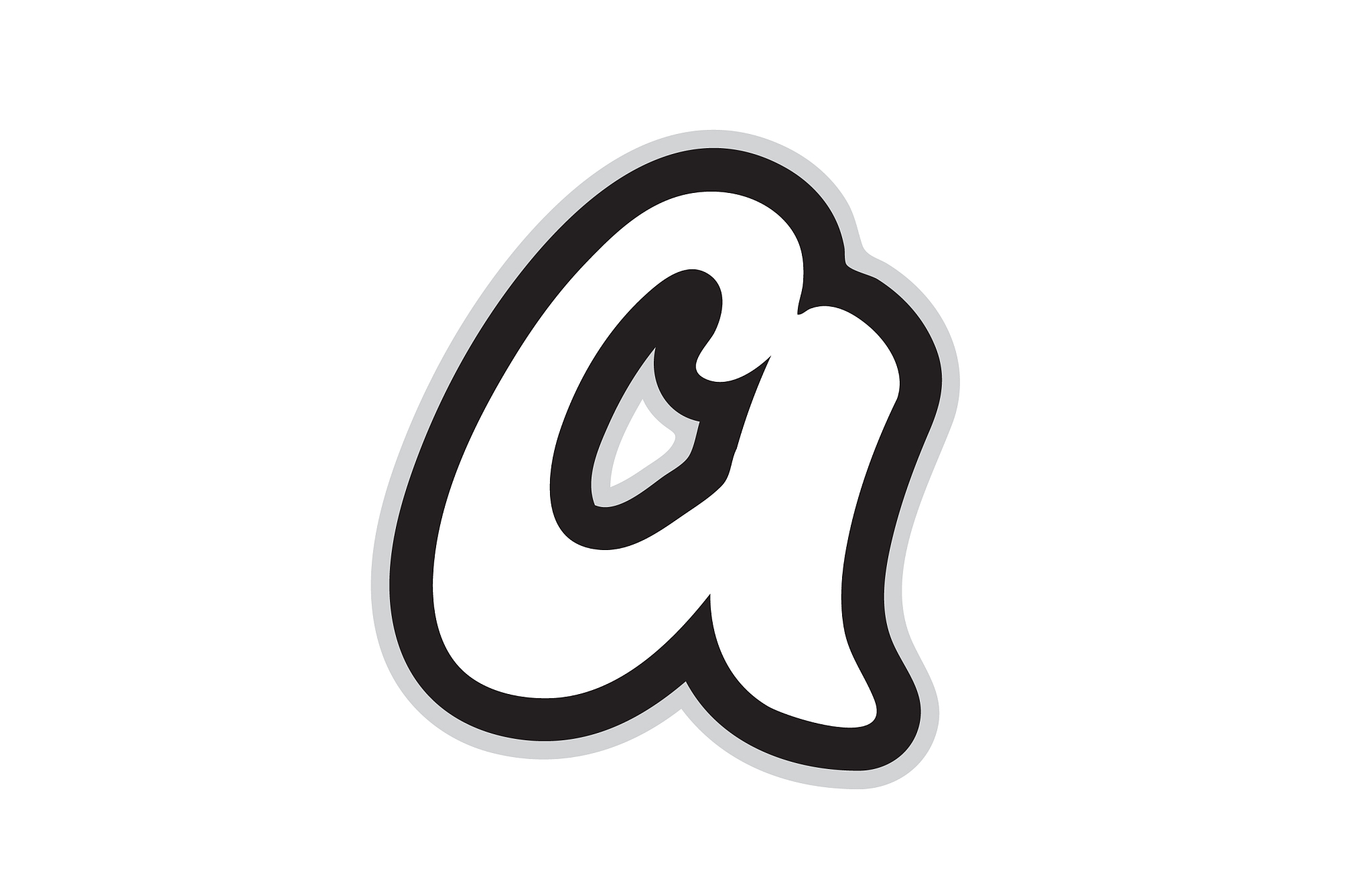 a black and white alphabet letter logo icon design