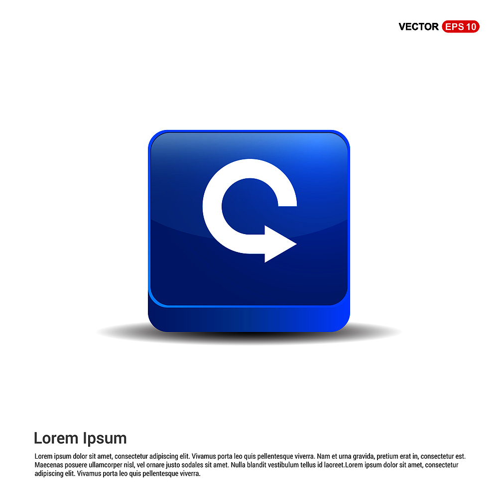 next arrow icon - 3d blue button.