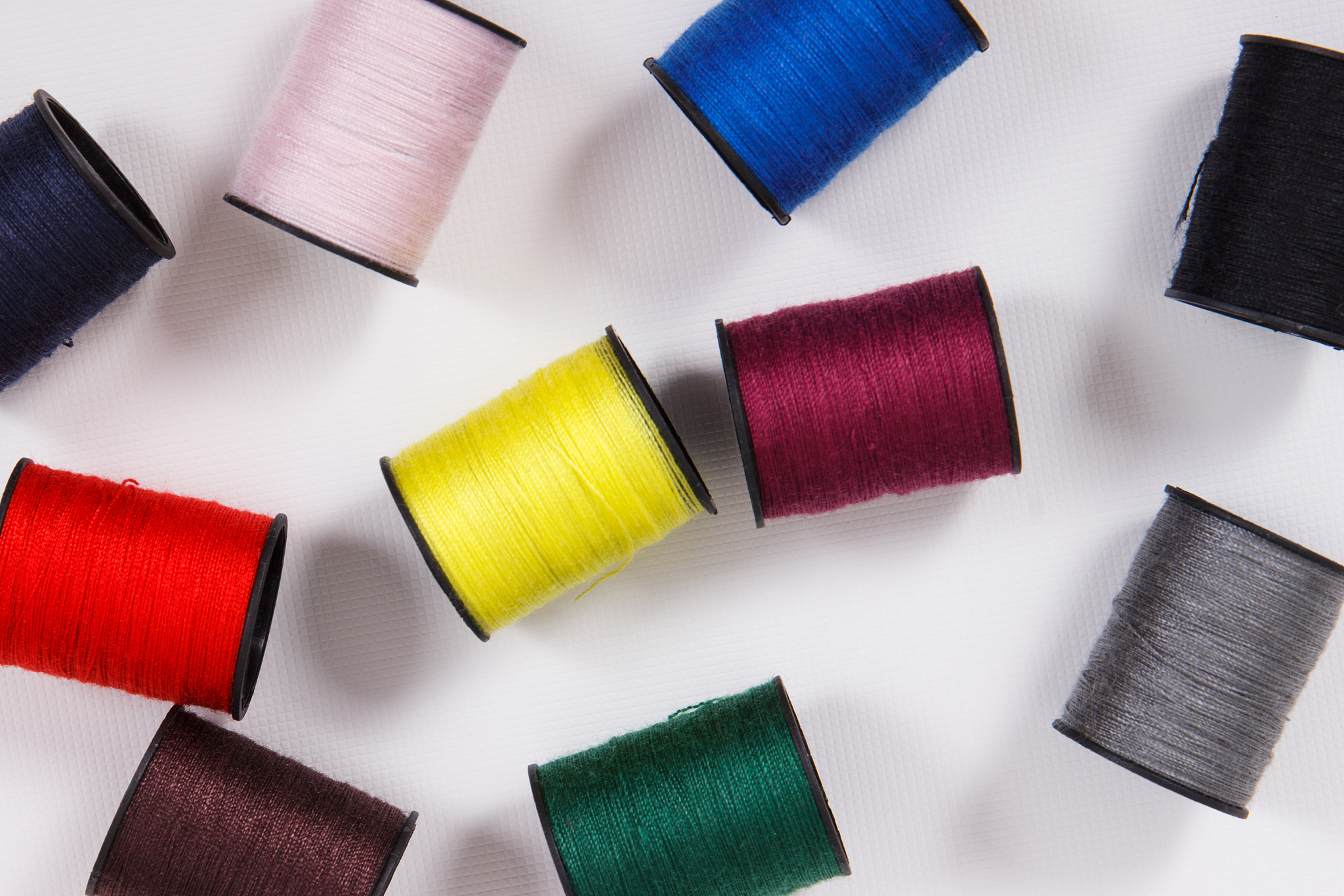 colorful spools of thread. accessories for needlework