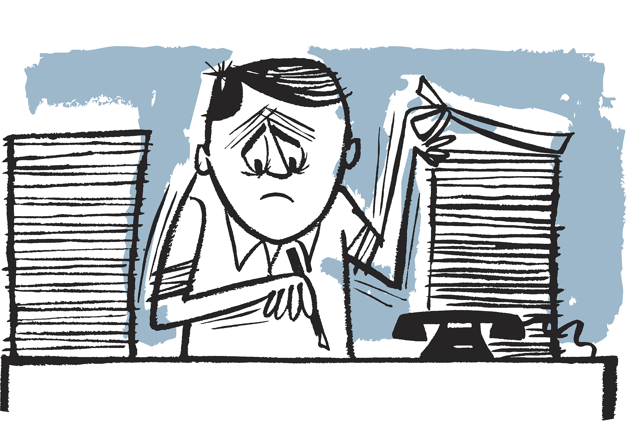 busy office worker