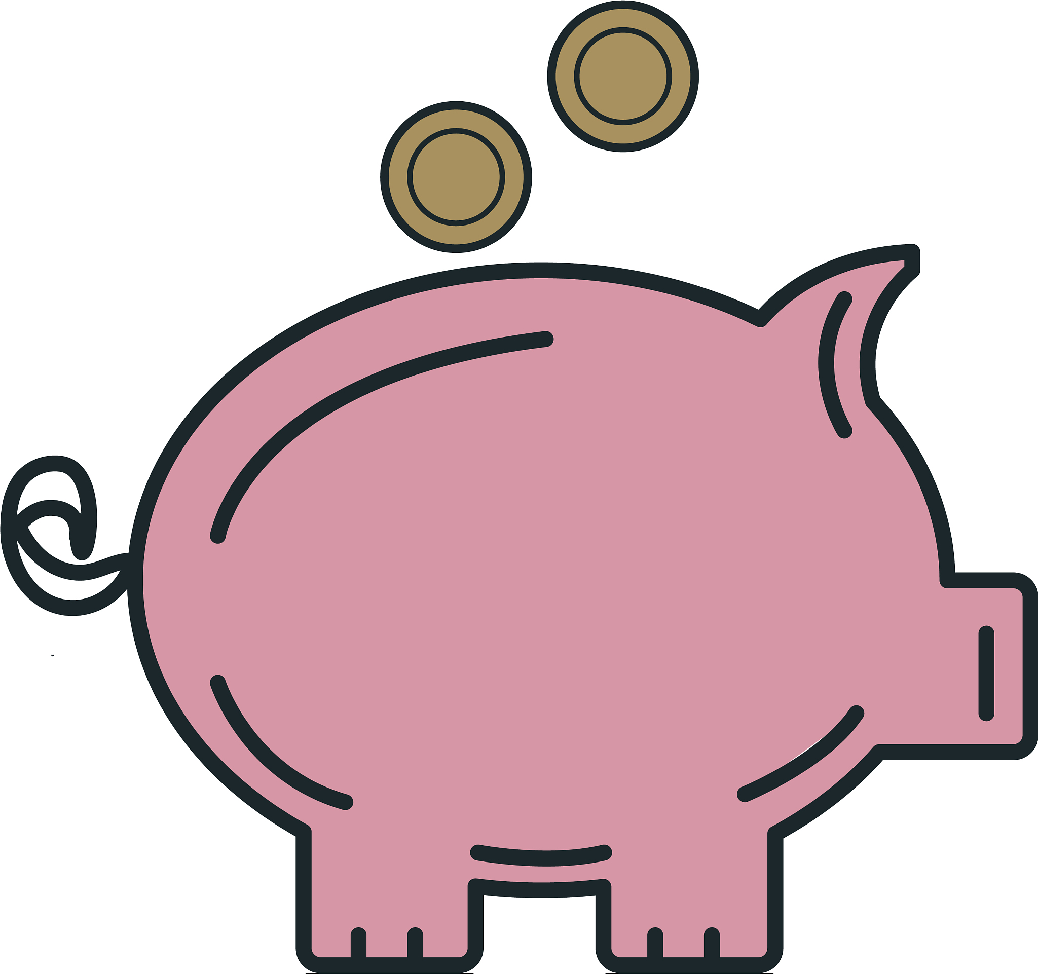 piggy savings isolated icon