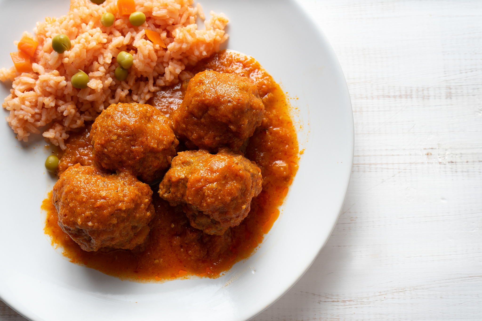 mexican meatballs with red rice