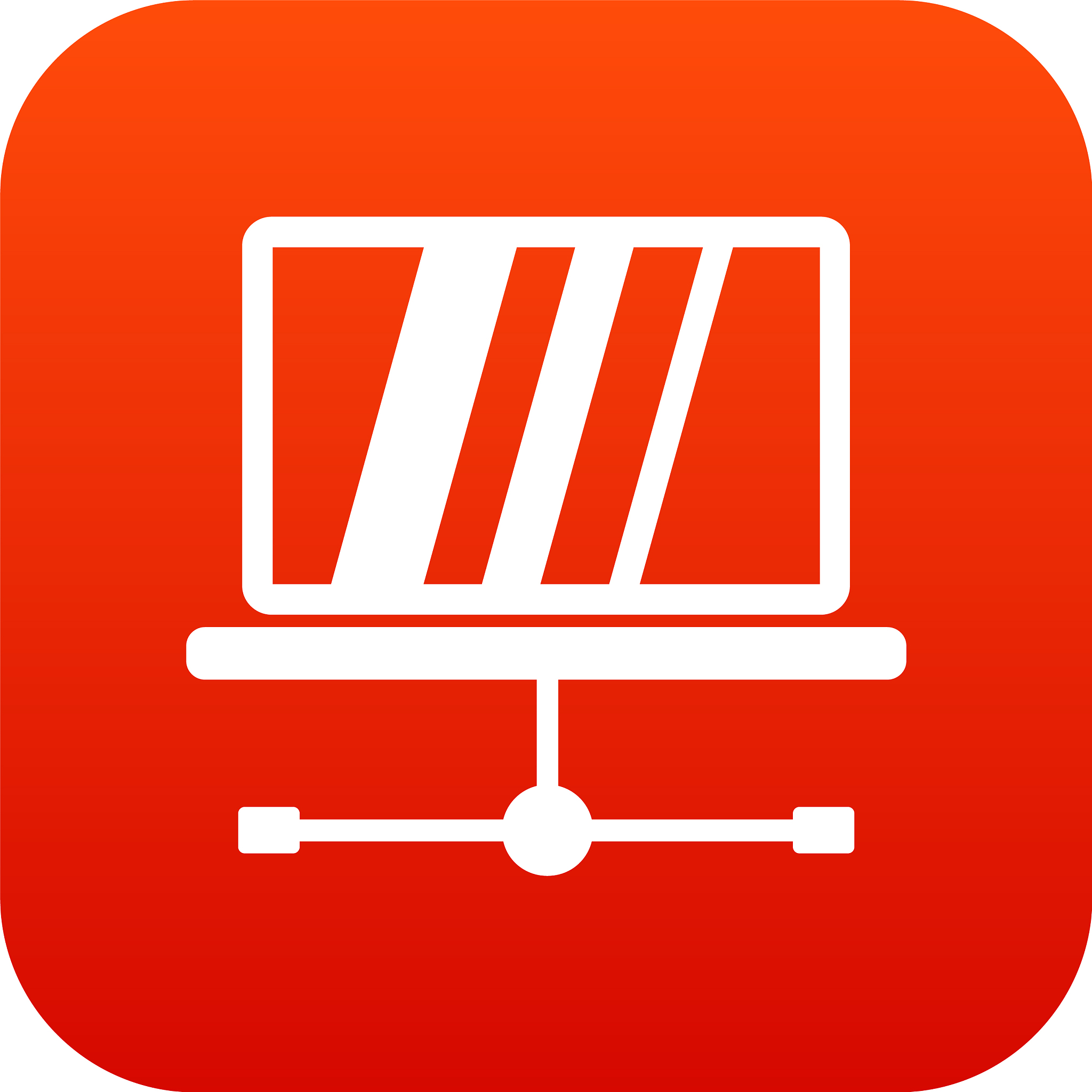 laptop icon digital red