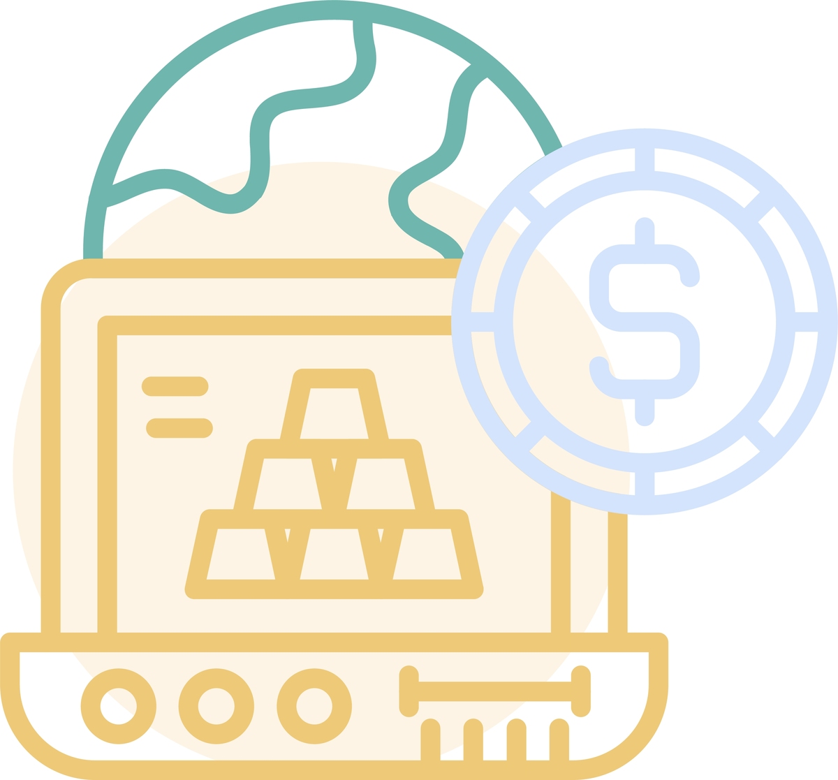 金色图标矢量元素