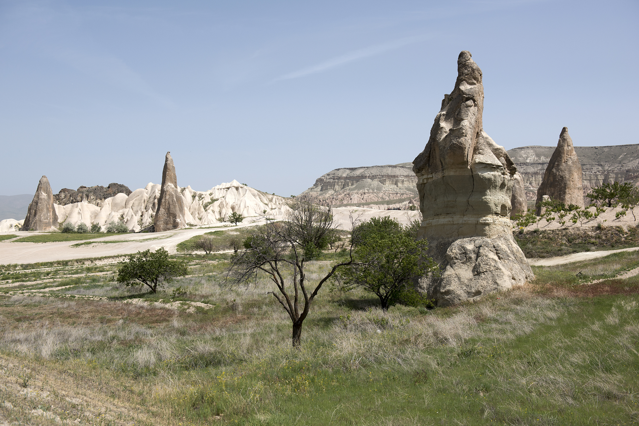 view on fairy chimney rock of greme, turkey
