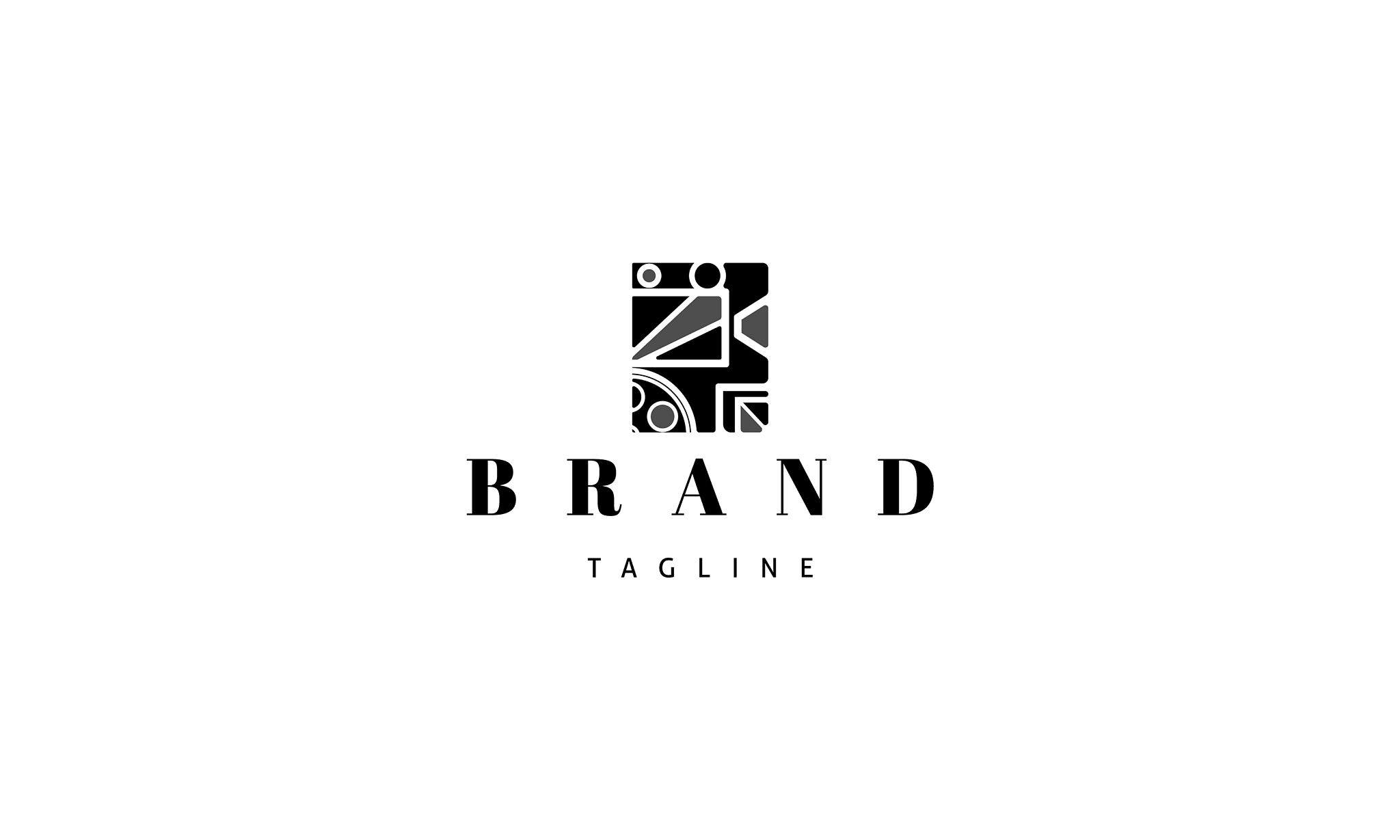 logo on which an abstract image a video