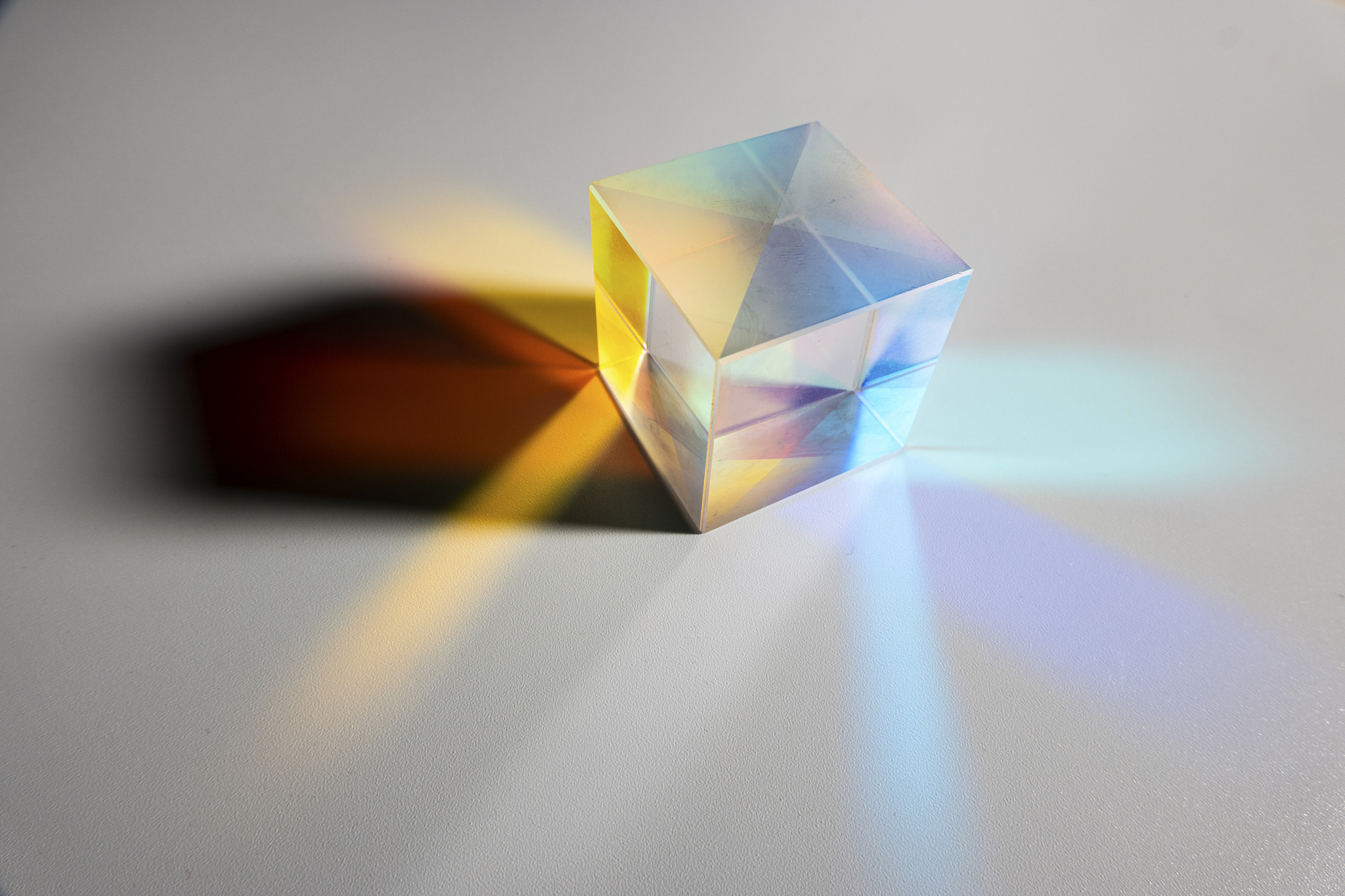 light go through three prisms