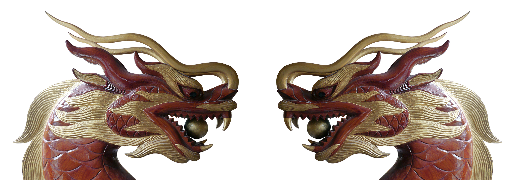 gold wooden dragon