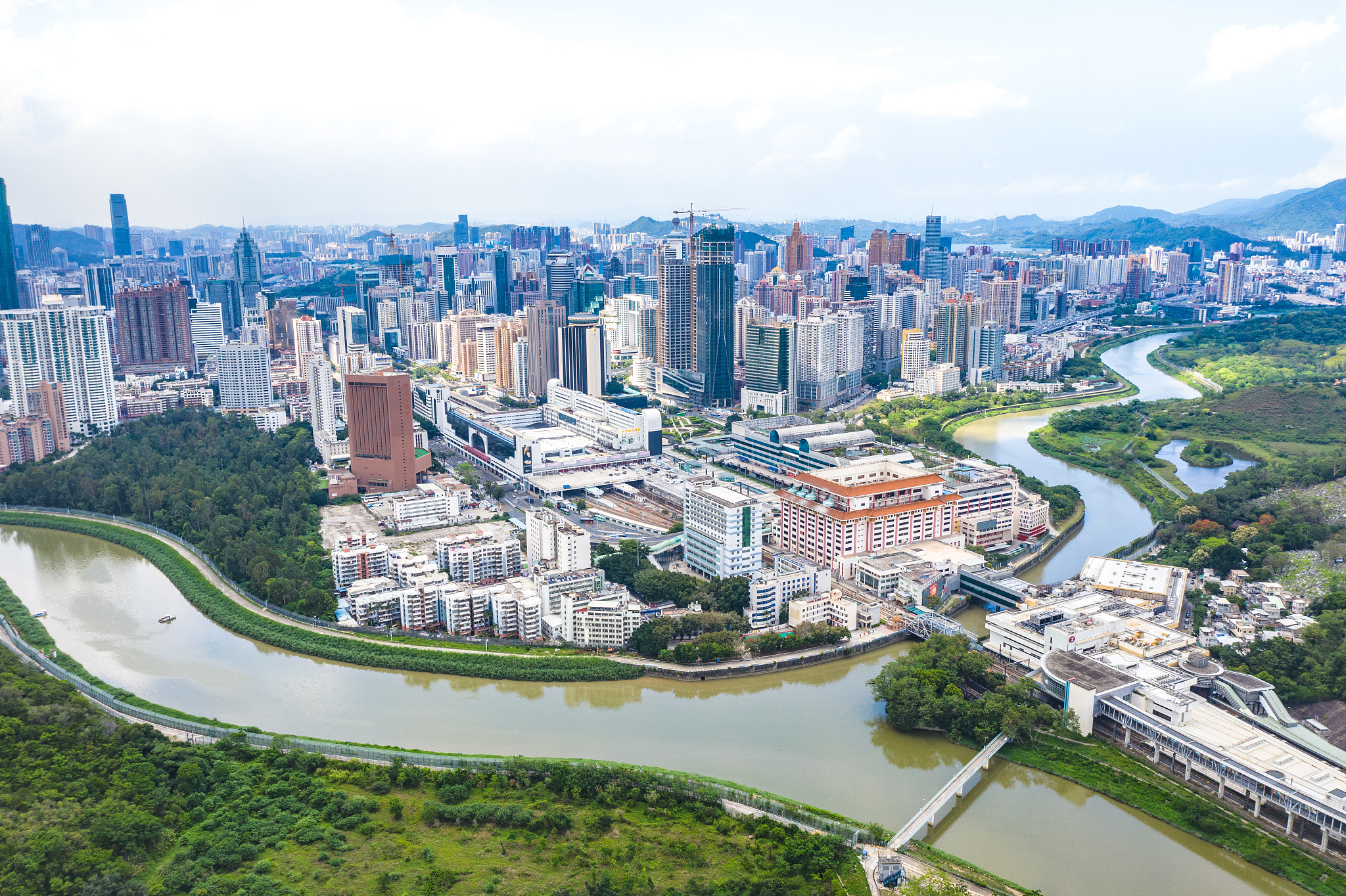 beautiful landscape of skylines of shenzhen,china